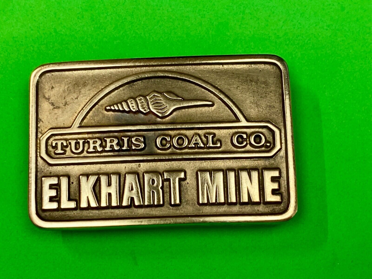 TURRIS COAL CO. ELKHART MINE ANACORTES BRASS WORKS BELT BUCKLE by ANACORTES