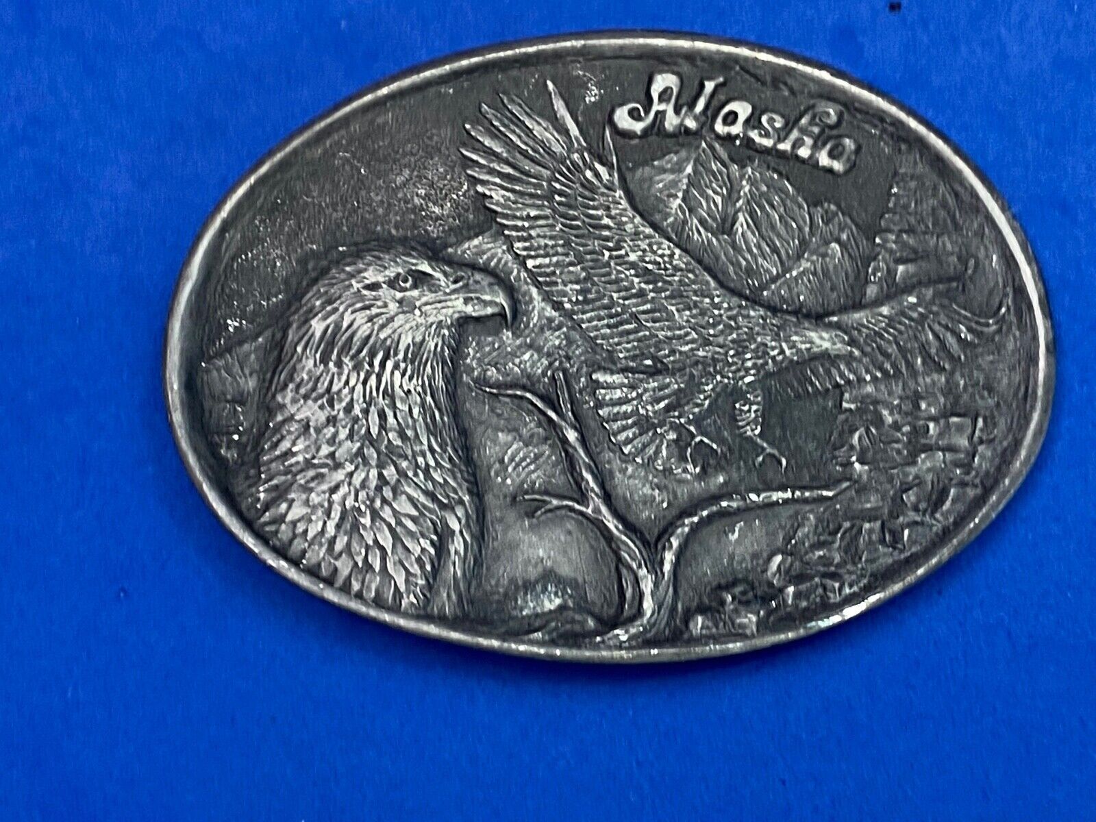 Alaska Frontier Arts Ltd Flying Eagle  Great State Belt Buckle By Donohue Ent. 
