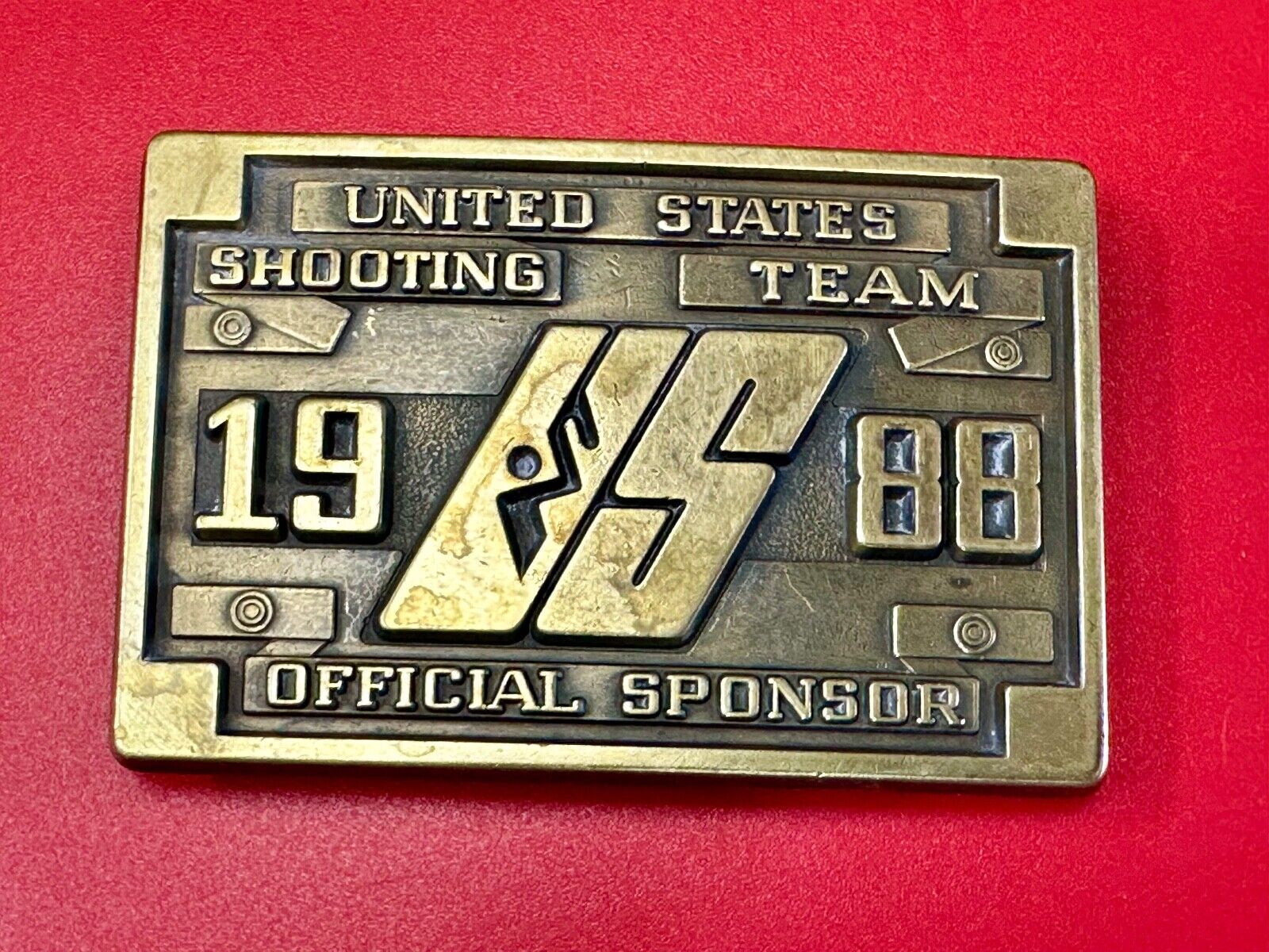 1988 US Olympics Shooting Team Vintage belt buckle