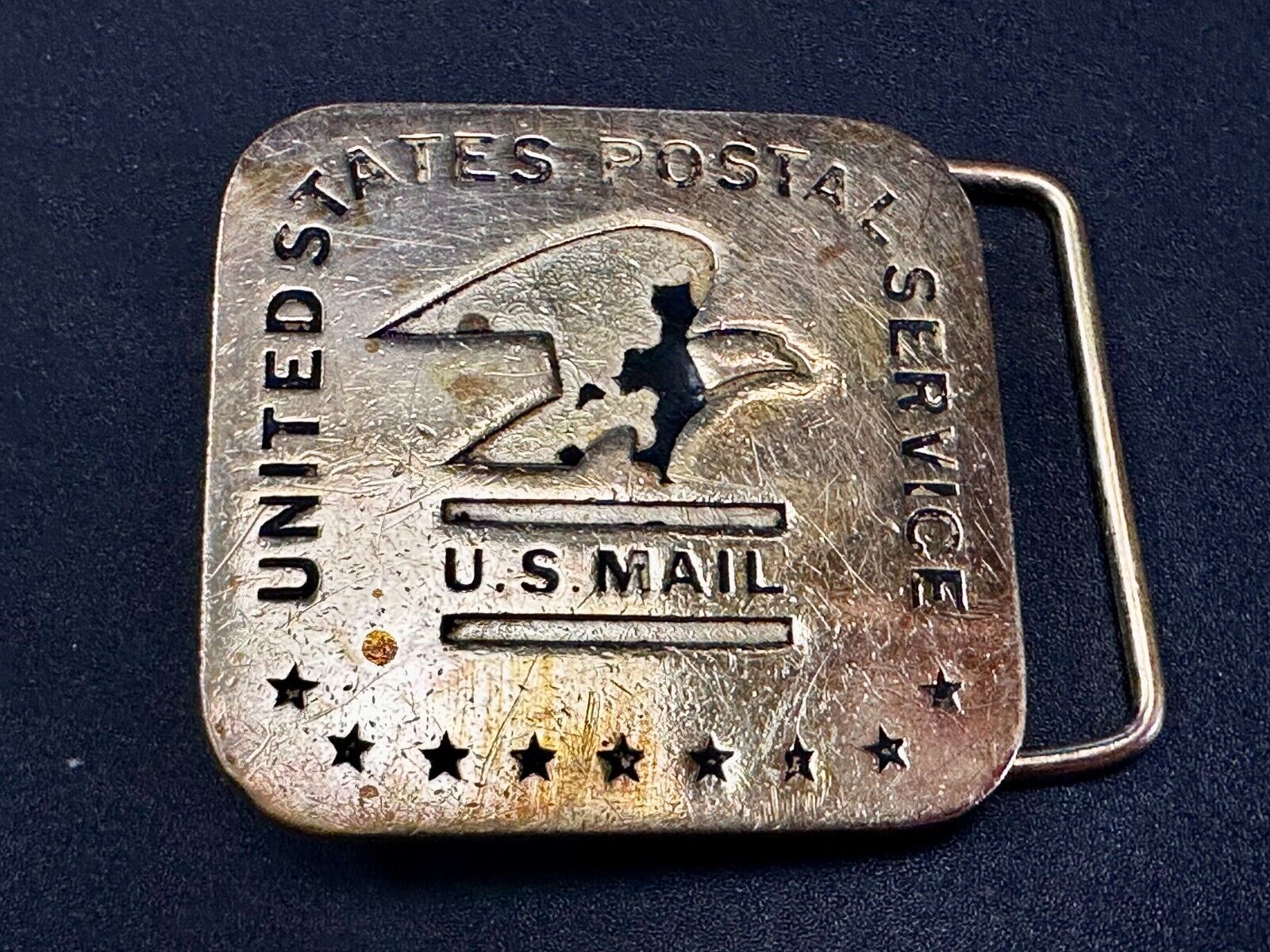 USPS United States Postal Service U.S Mail Solid Brass Belt Buckle