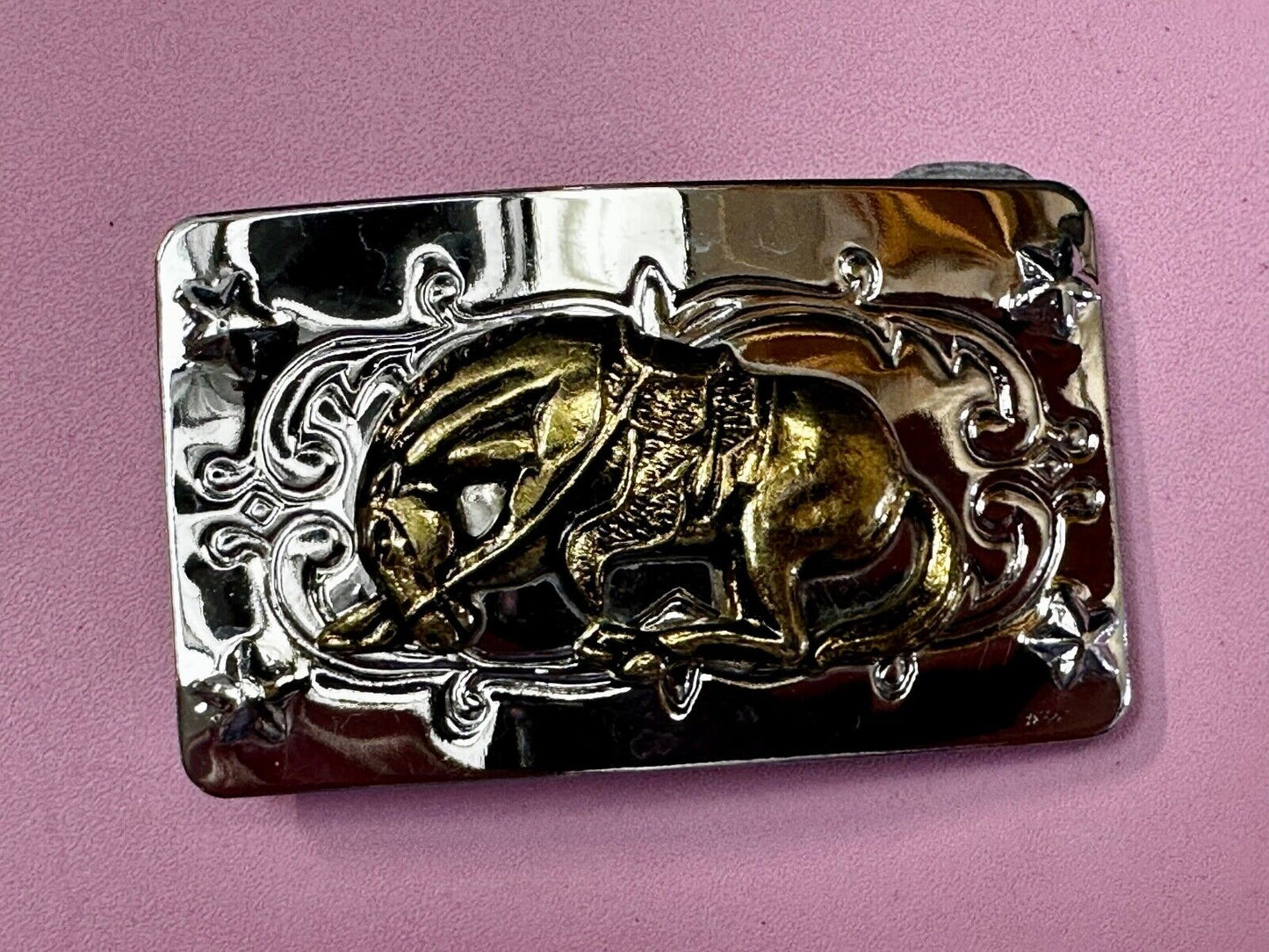 Vintage Horse Cowboy Saddle Buck Bronc western belt buckle
