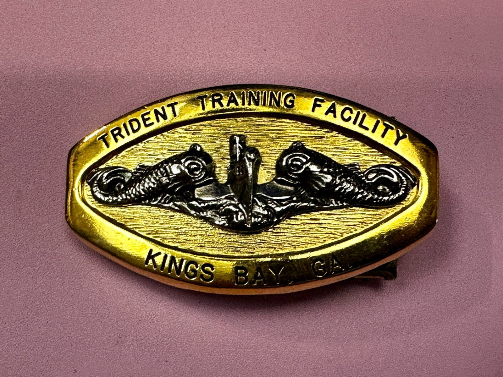 Trident Training Facility Kings Bay US Navy Commemorative USA made Belt Buckle