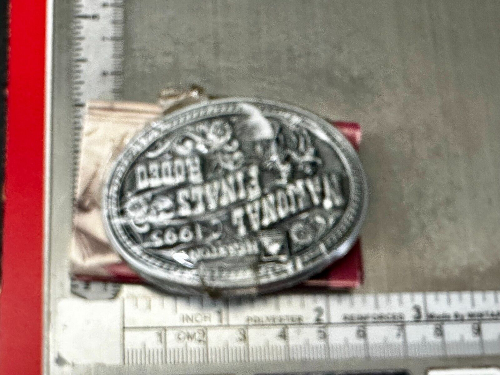 1995 Hesston National Finals Rodeo NFR Cowboys Youth Size NOS Belt Buckle