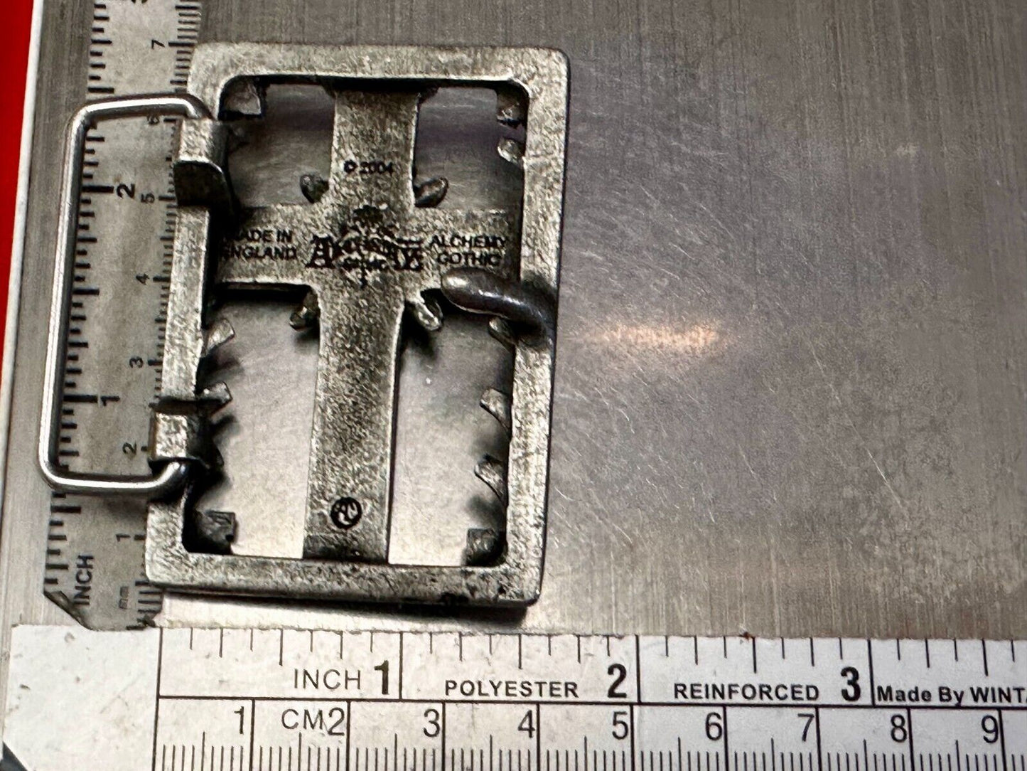 Alchemy Gothic Cross Openwork Centerpiece 2004 Belt Buckle Made in England