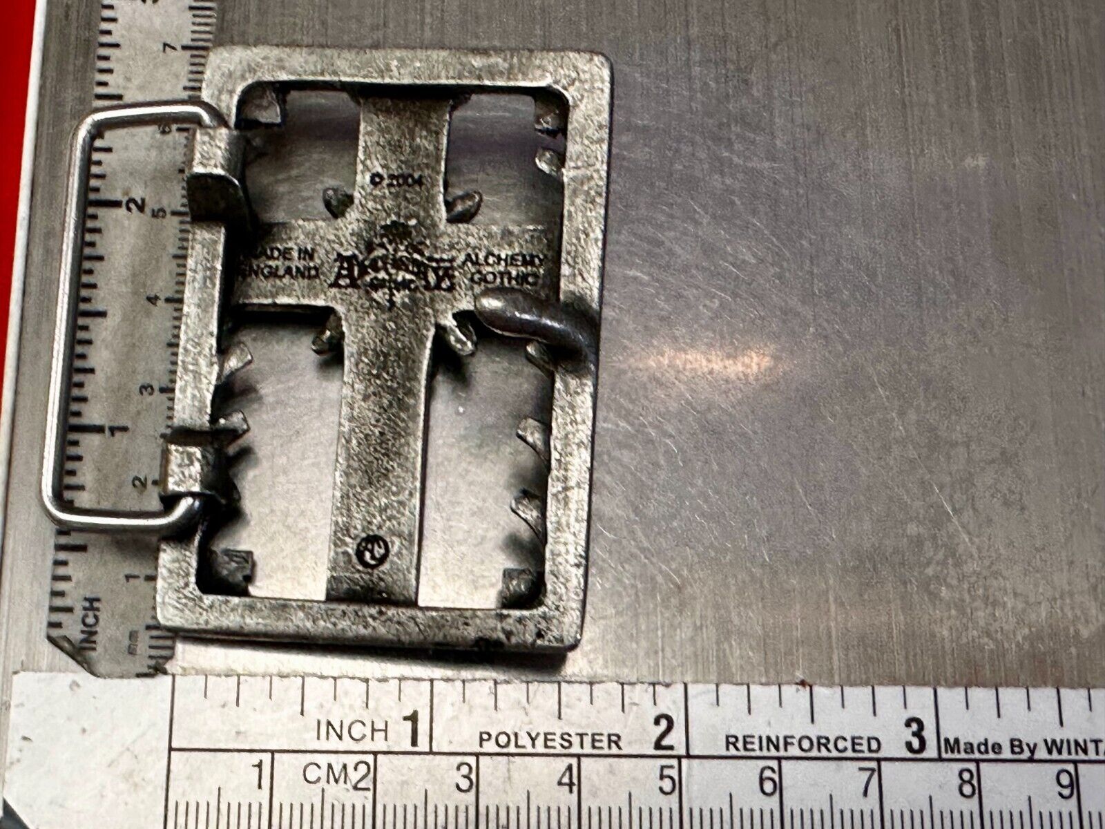 Alchemy Gothic Cross Openwork Centerpiece 2004 Belt Buckle Made in England