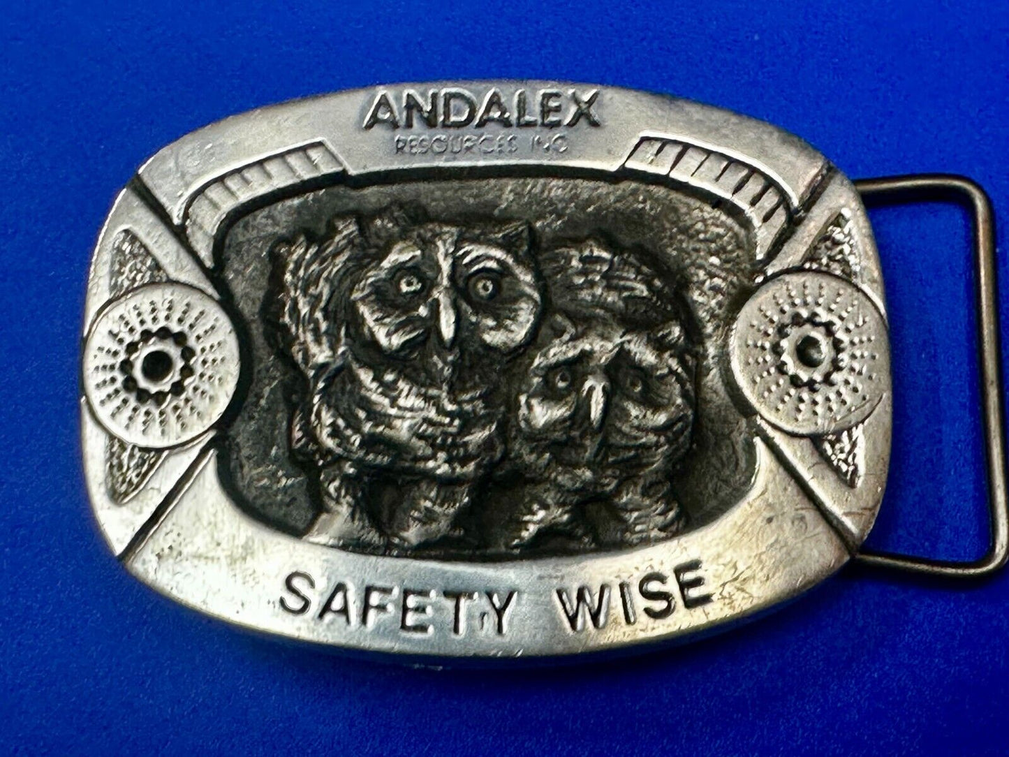 Andalex Resources Inc Safety Wise Night Owl Vintage Gary Prazen Belt Buckle