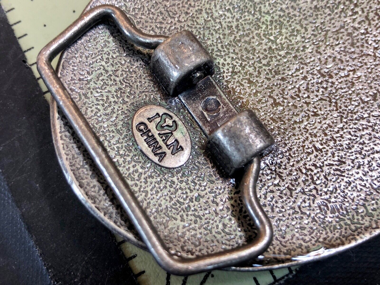 Unique IVAN belt buckle - Stone Art Artisan pattern design 
