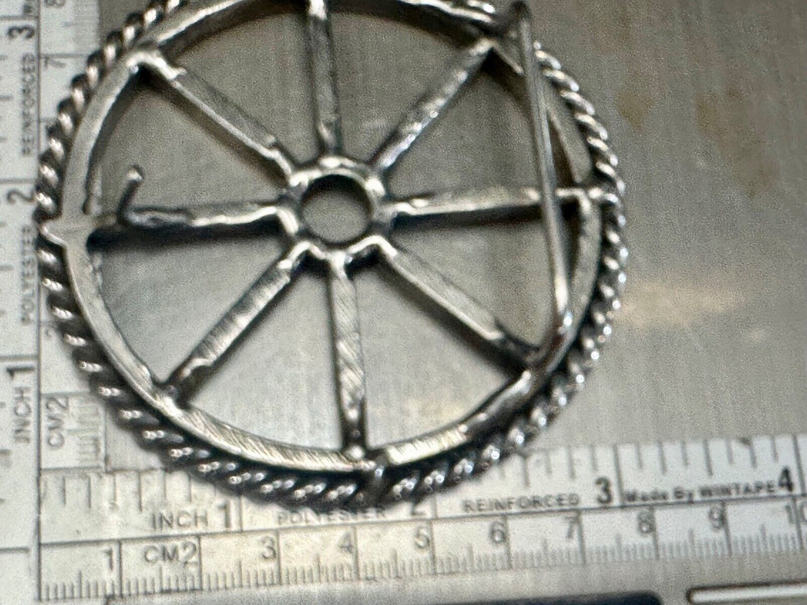 Unique Wagon Wheel Pattern Open Cut-Out Silver Tone 3" Artisan Belt Buckle