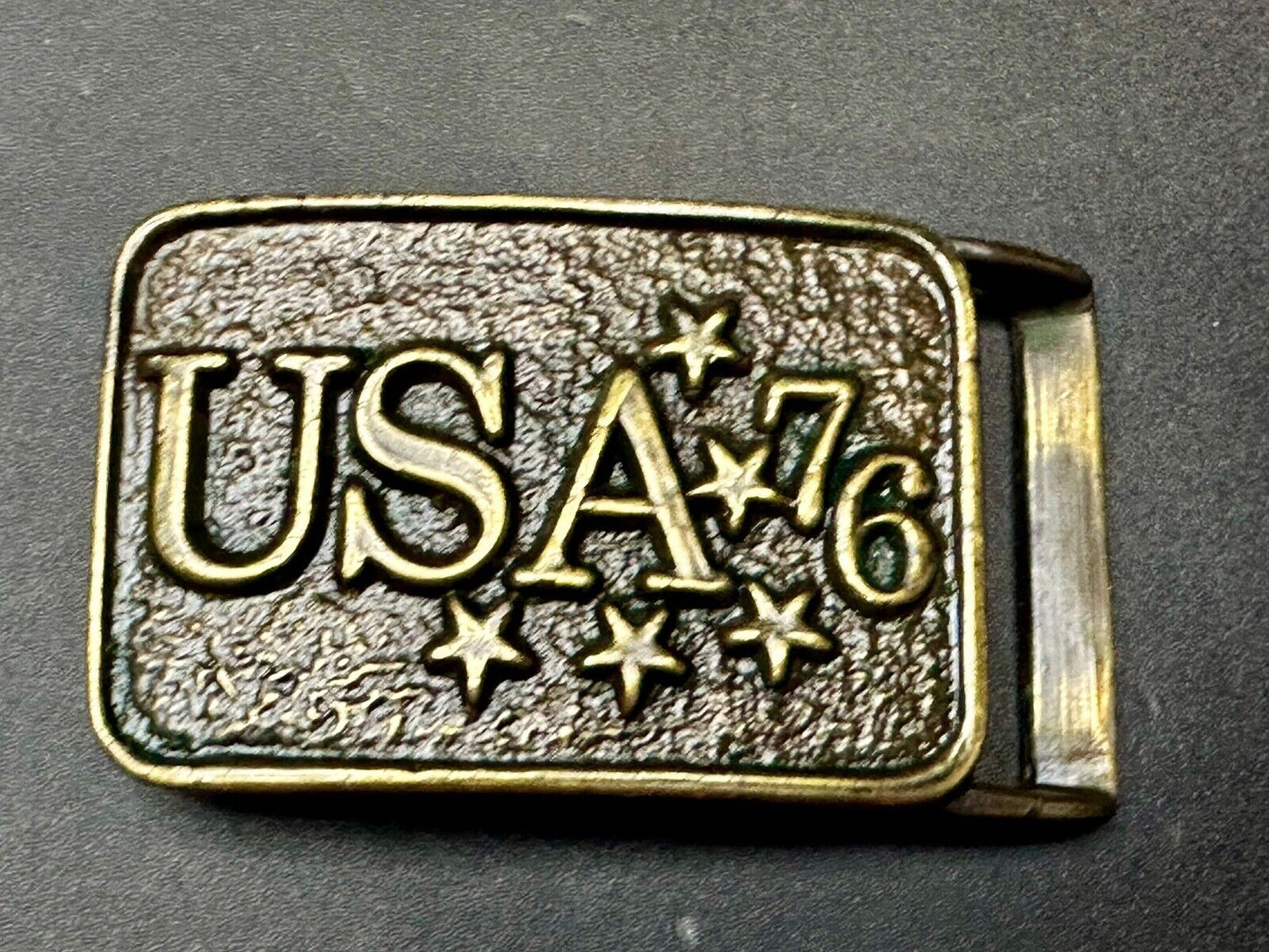 USA 76 - Patriotic American bicentennial Stars Vintage Belt Buckle