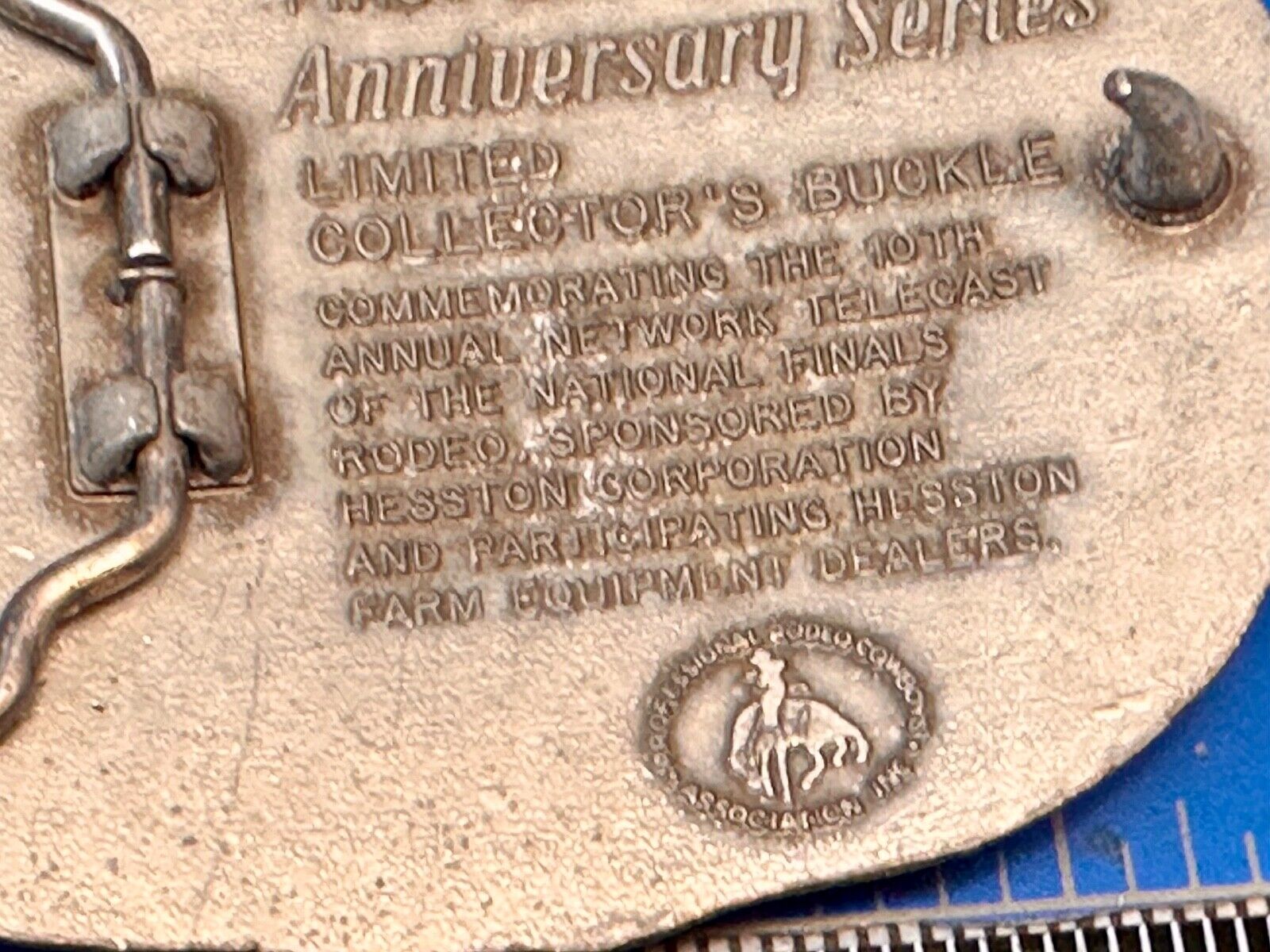 1983 HESSTON Belt Buckle NFR 25th Anniversary First Edition Limited Rodeo