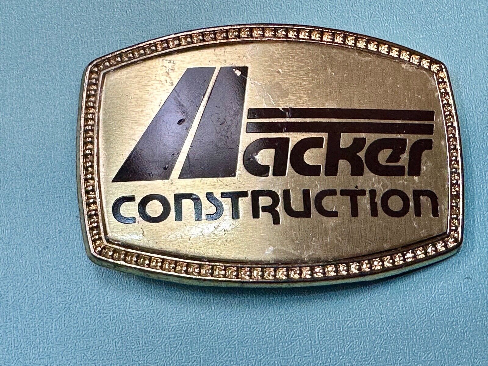 ACKER Home Construction Company Promo Advertising belt buckle  FL, GA, Texas