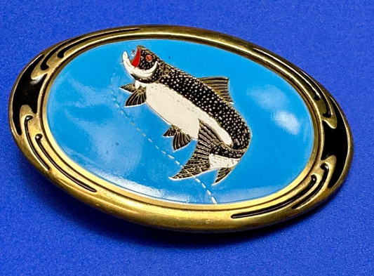 Beautiful Fly fishing - Solid brass 1988 F 09 belt buckle Fishermans gift!