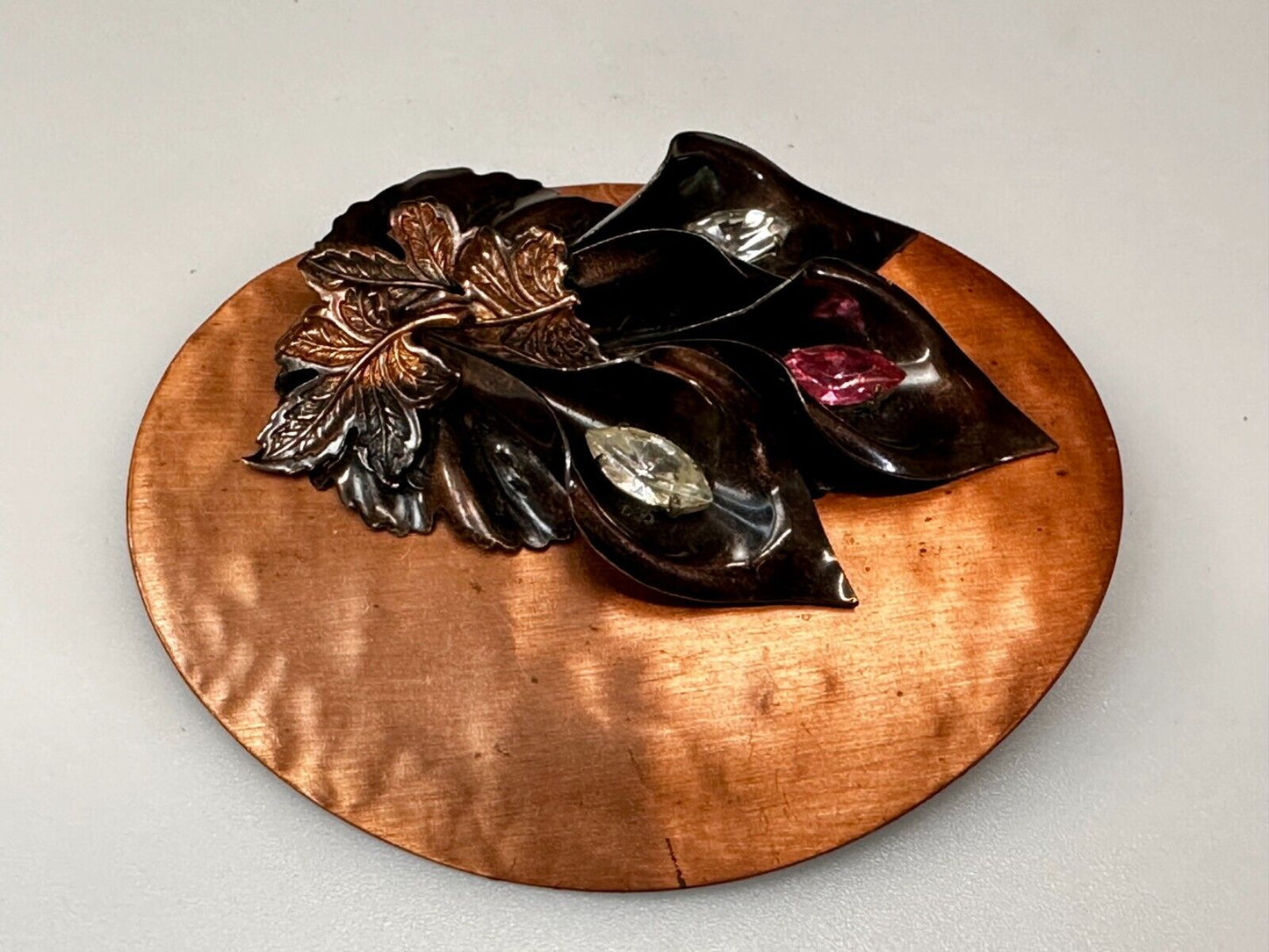 Beautiful Artisan Lilly Flower Sash Multiple Rhinestone Accented Belt Buckle