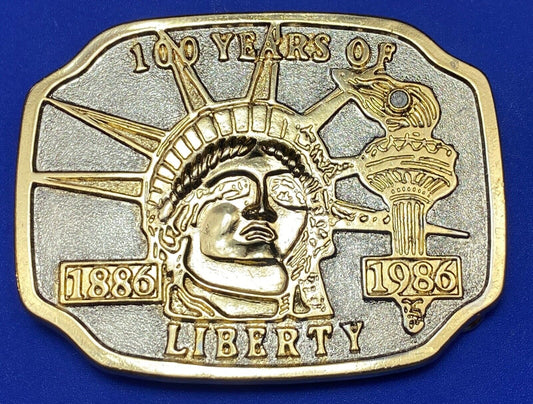 100 years Celebration of The Statue of Lady Liberty Vintage belt buckle