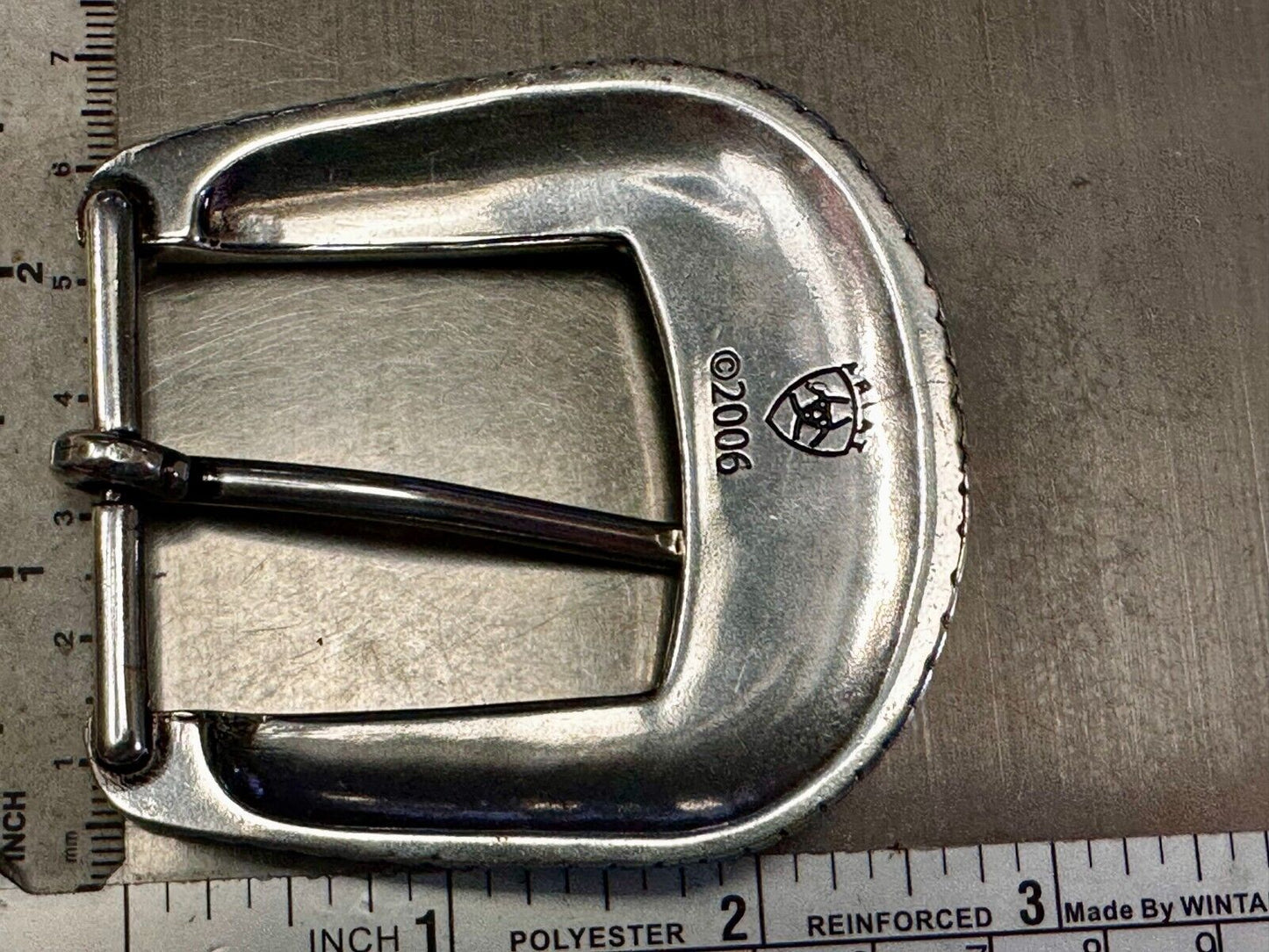 Ariat 2006 Ranger Style Detailed Flower Swirl Rope Outlined Belt Buckle