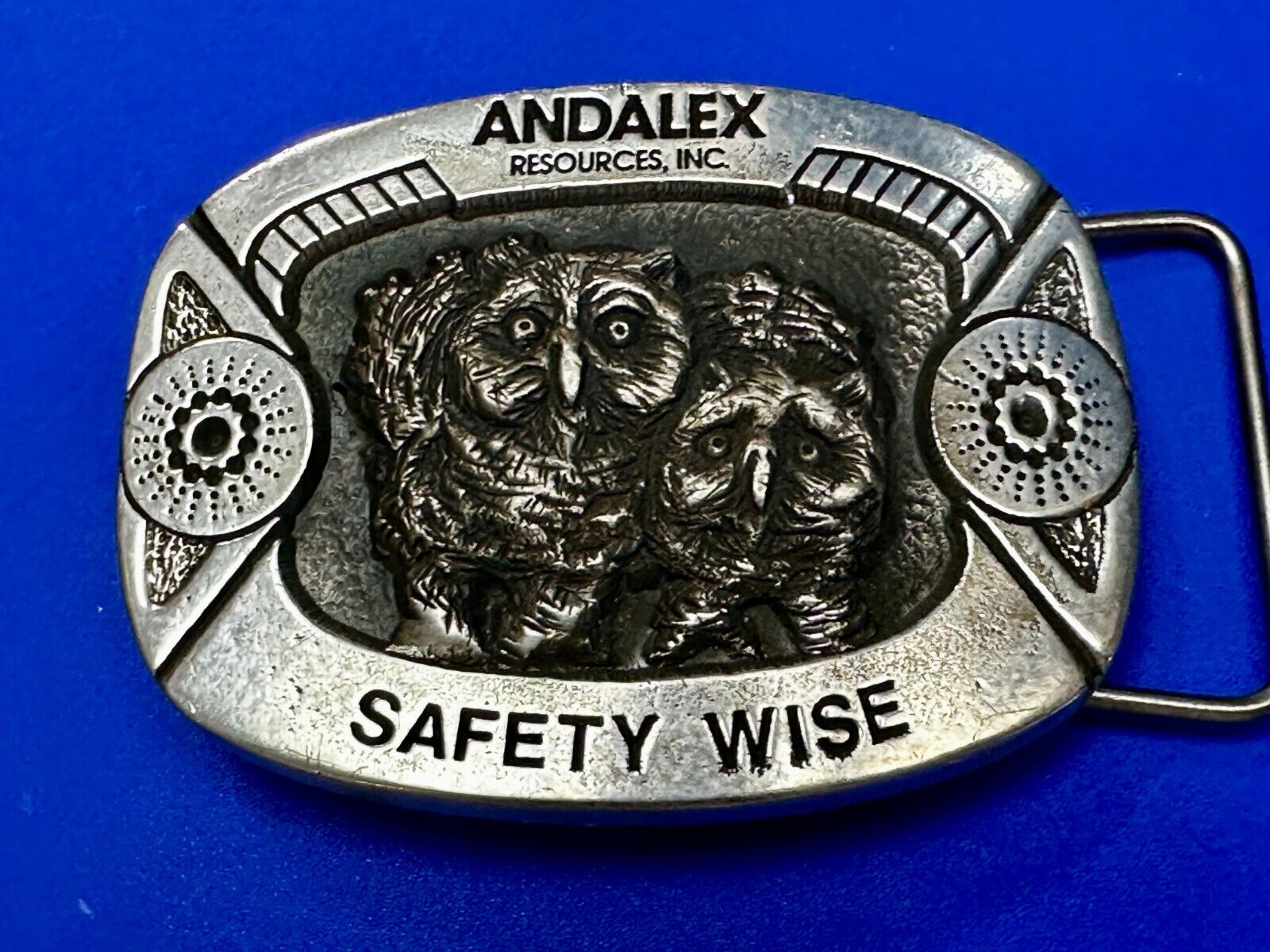 Andalex Resources Inc Safety Wise Night Owl Vintage Gary Prazen Belt Buckle