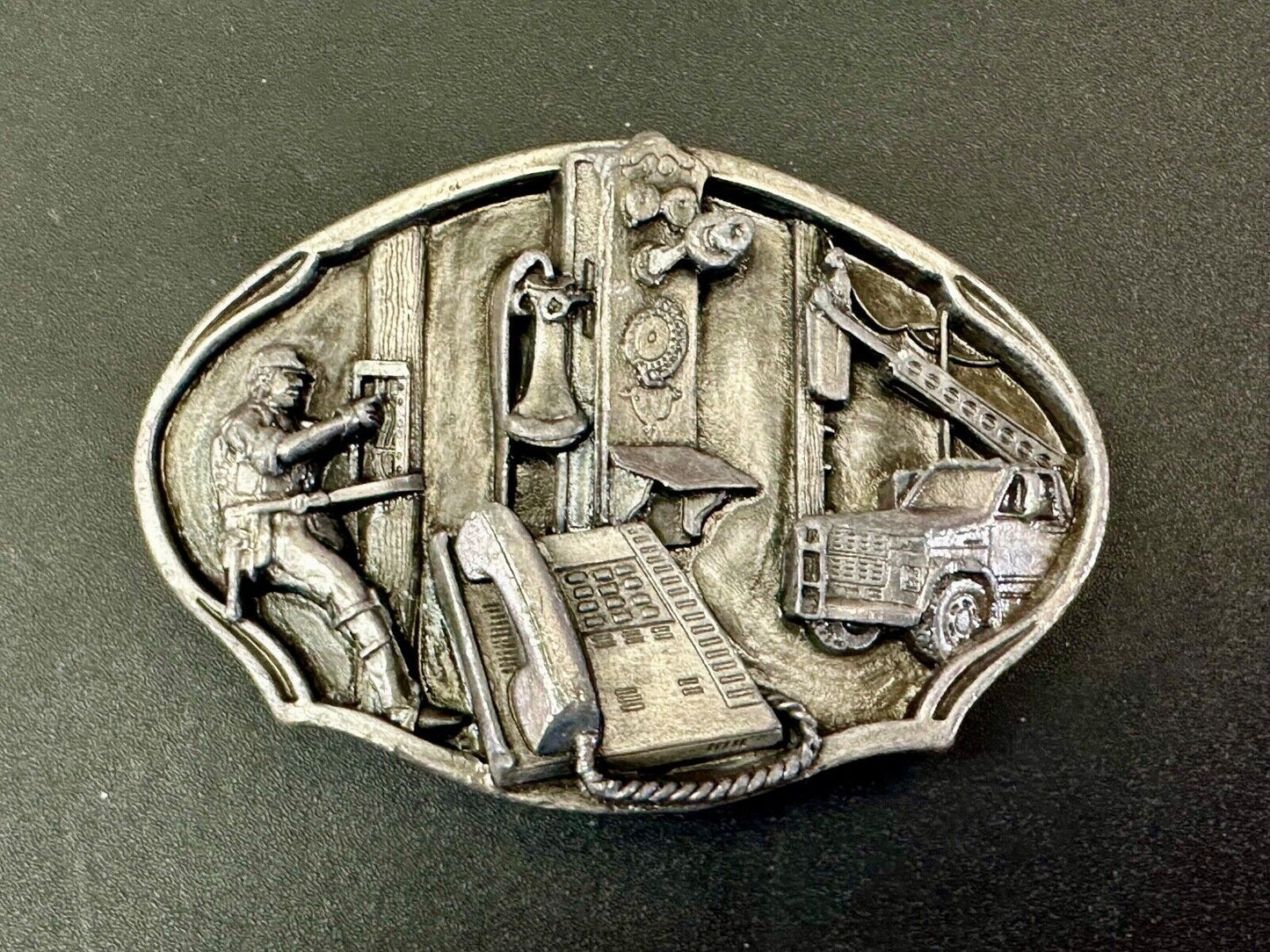 Telephone Linesmen pole climbers Telecommunication 89 Arroyo Grande belt buckle