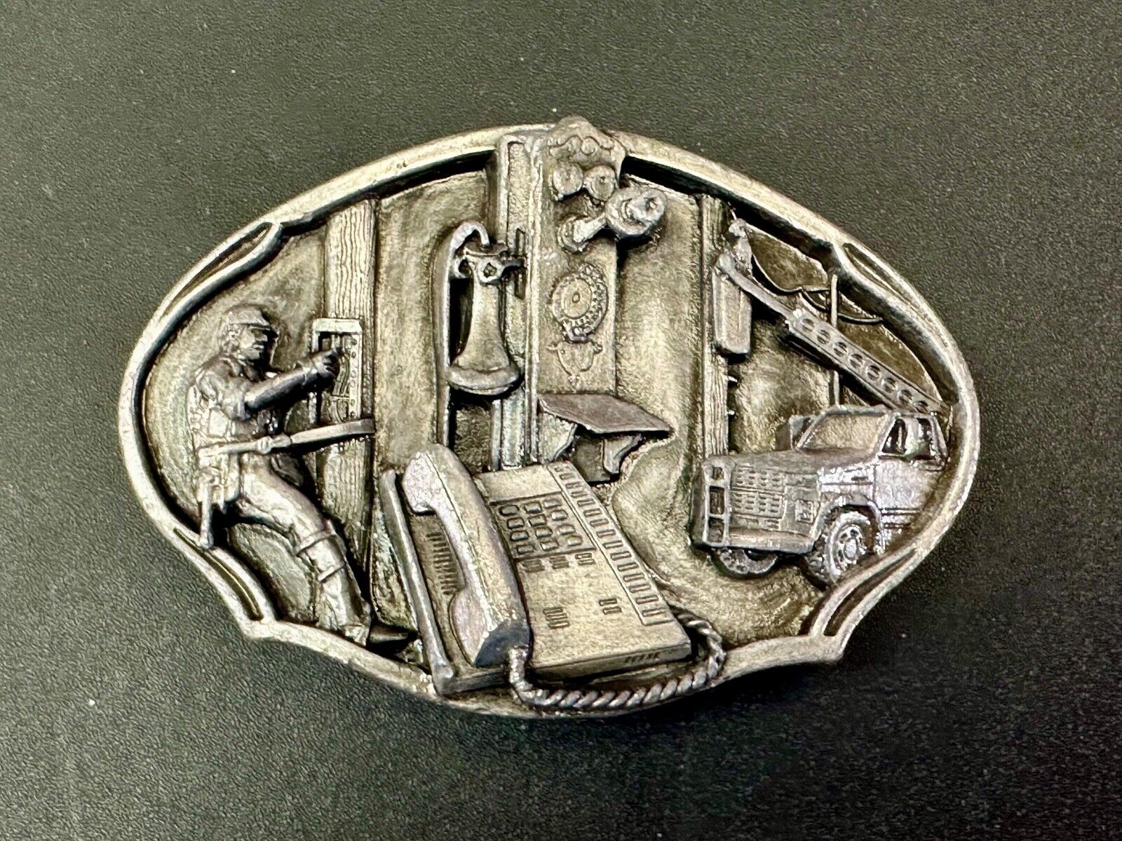Telephone Linesmen pole climbers Telecommunication 89 Arroyo Grande belt buckle