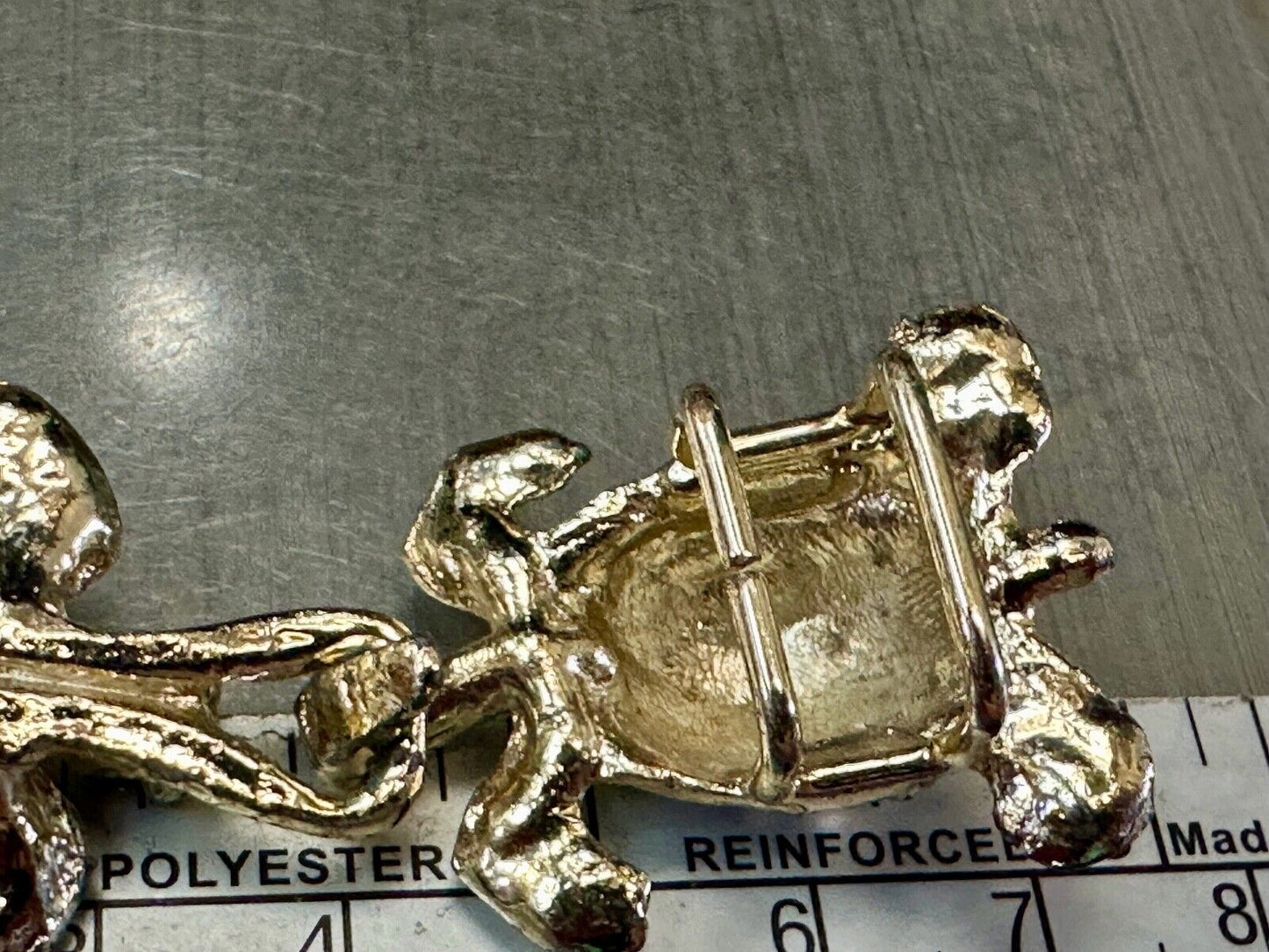 Two piece Turtles - gold tone interconnecting vintage Ocean Sea belt buckle