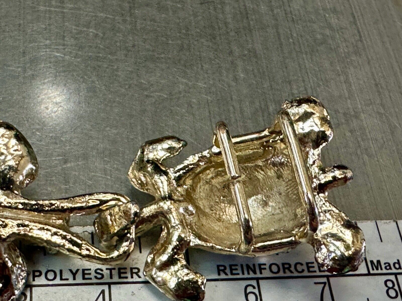 Two piece Turtles - gold tone interconnecting vintage Ocean Sea belt buckle