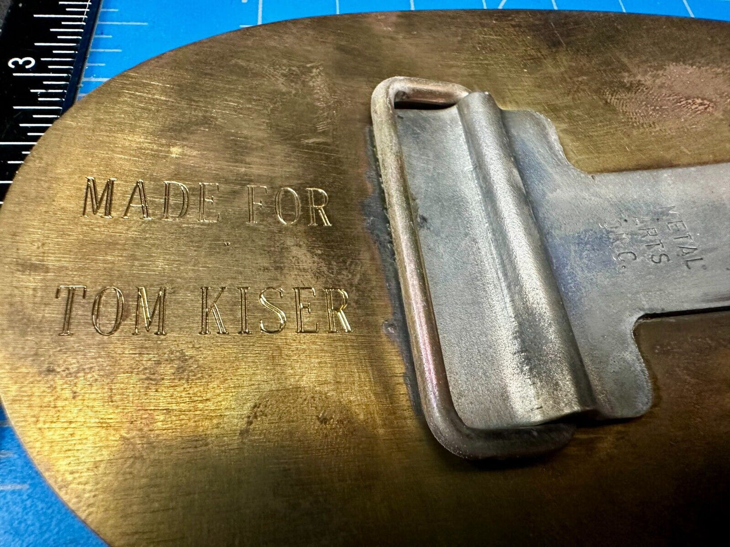 Alamo Texas Explosives Company Mine Company Belt Buckle - Metal Arts O.K.C