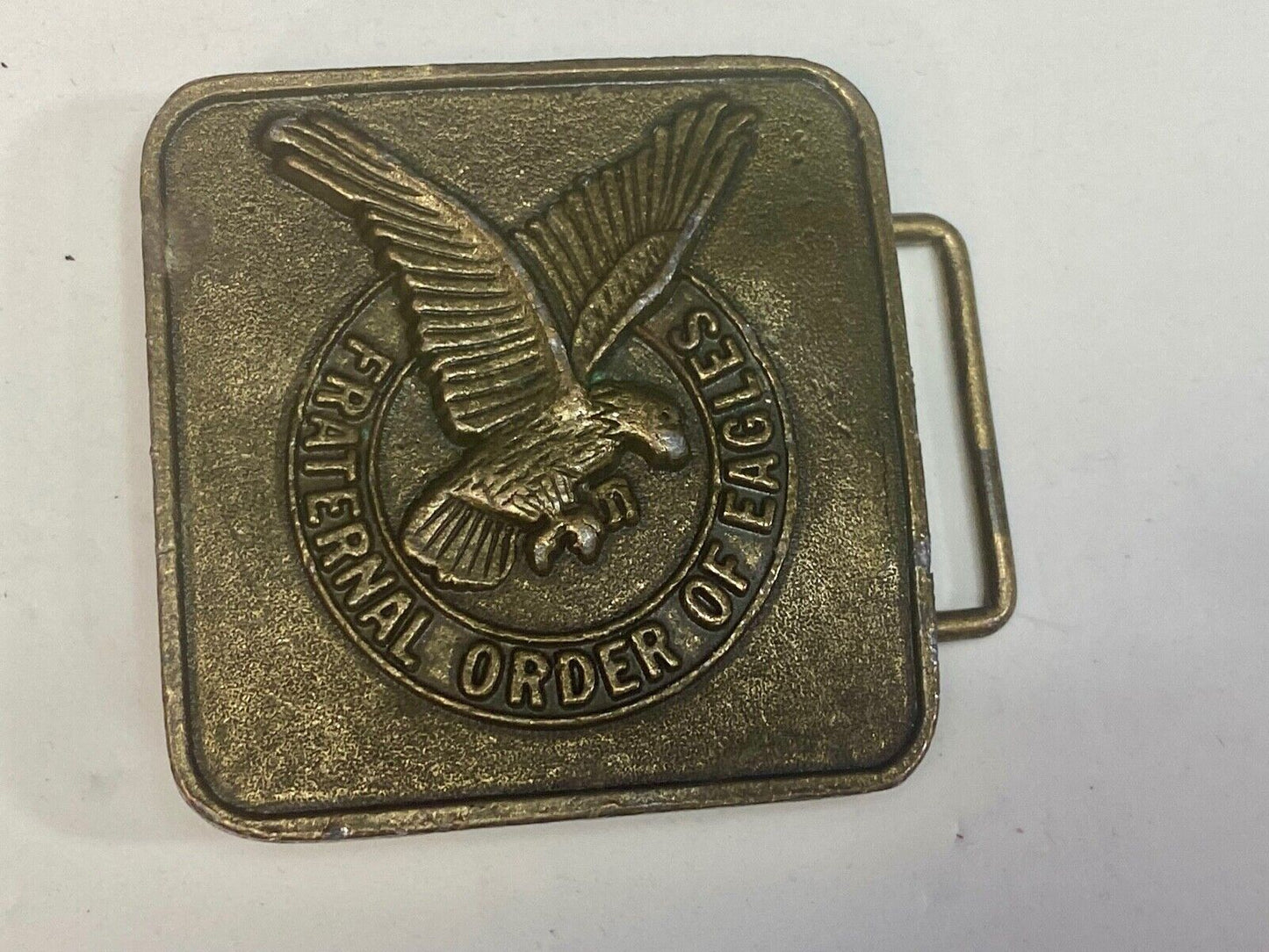 Vintage F.O.E. Fraternal Order Of The Eagle's Belt Buckle 