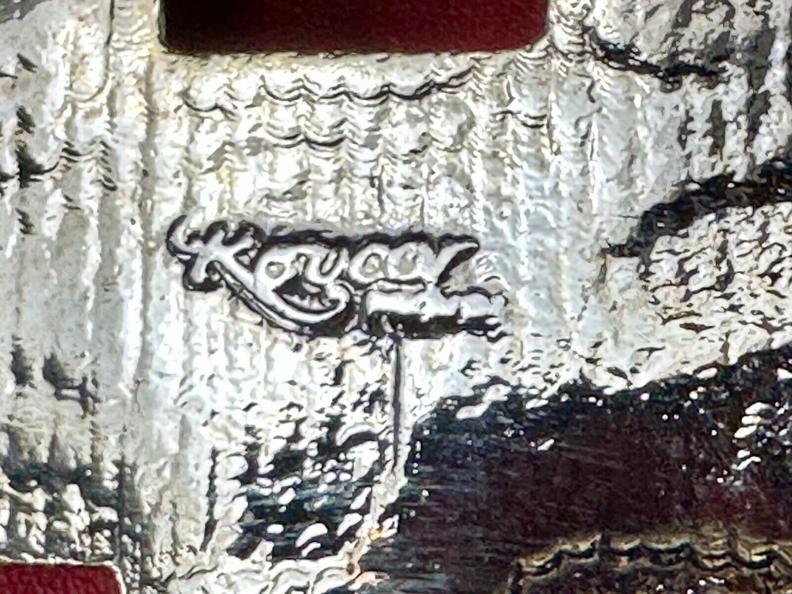 Three Segment gold tone belt buckle signed CK Oucor?