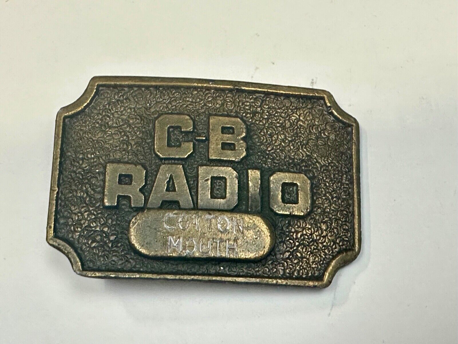 Vintage CB Radio Semi Big rig drivers Tiffany Studio belt buckle - engraved