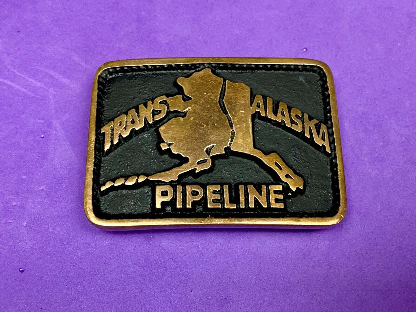 Trans Alaska Oil Pipeline Vintage Belt Buckle - 461 Of 500 Made By Fred Meyers