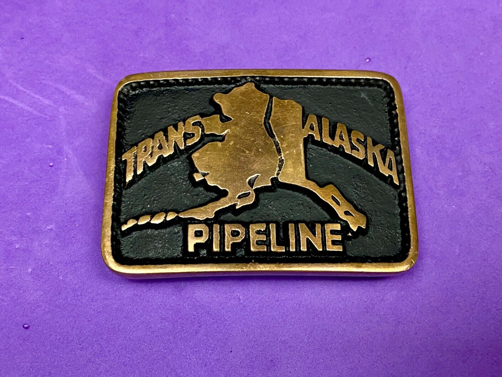 Trans Alaska Oil Pipeline Vintage Belt Buckle - 461 Of 500 Made By Fred Meyers