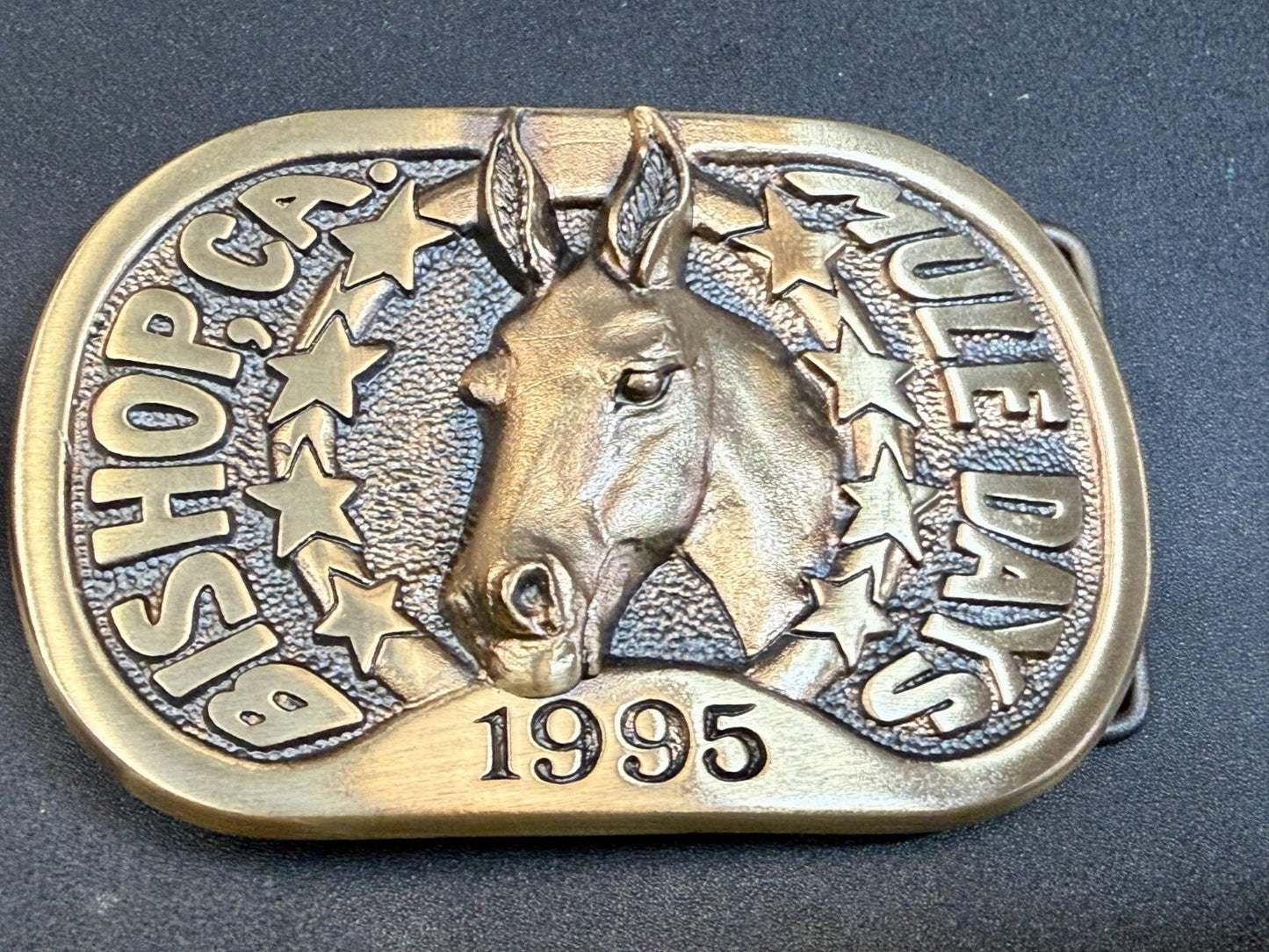 Bishop California Mule Days Memorial Day Weekend 1995 Commemorative Belt Buckle