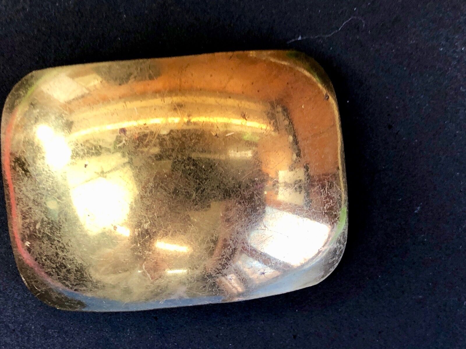 Unknown polished Gold tone  Vintage Belt Clip buckle - Dress Scarf Purse Shoe 