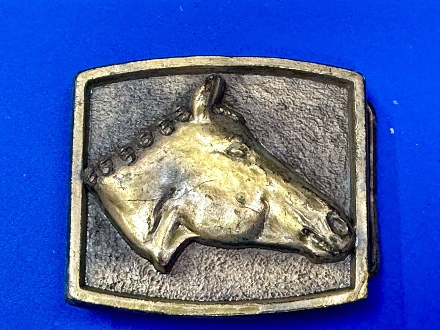 Artisan Raised Horse Lovers Bust Head Vintage Belt Buckle