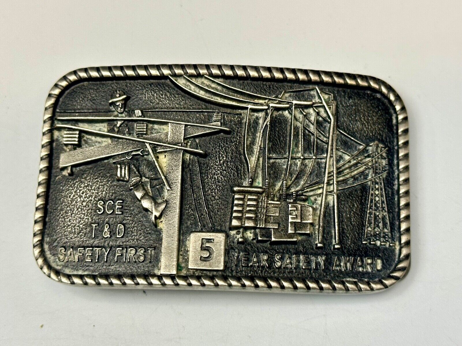 Belt Buckle SCD Pole Climber Safety award Belt Buckle