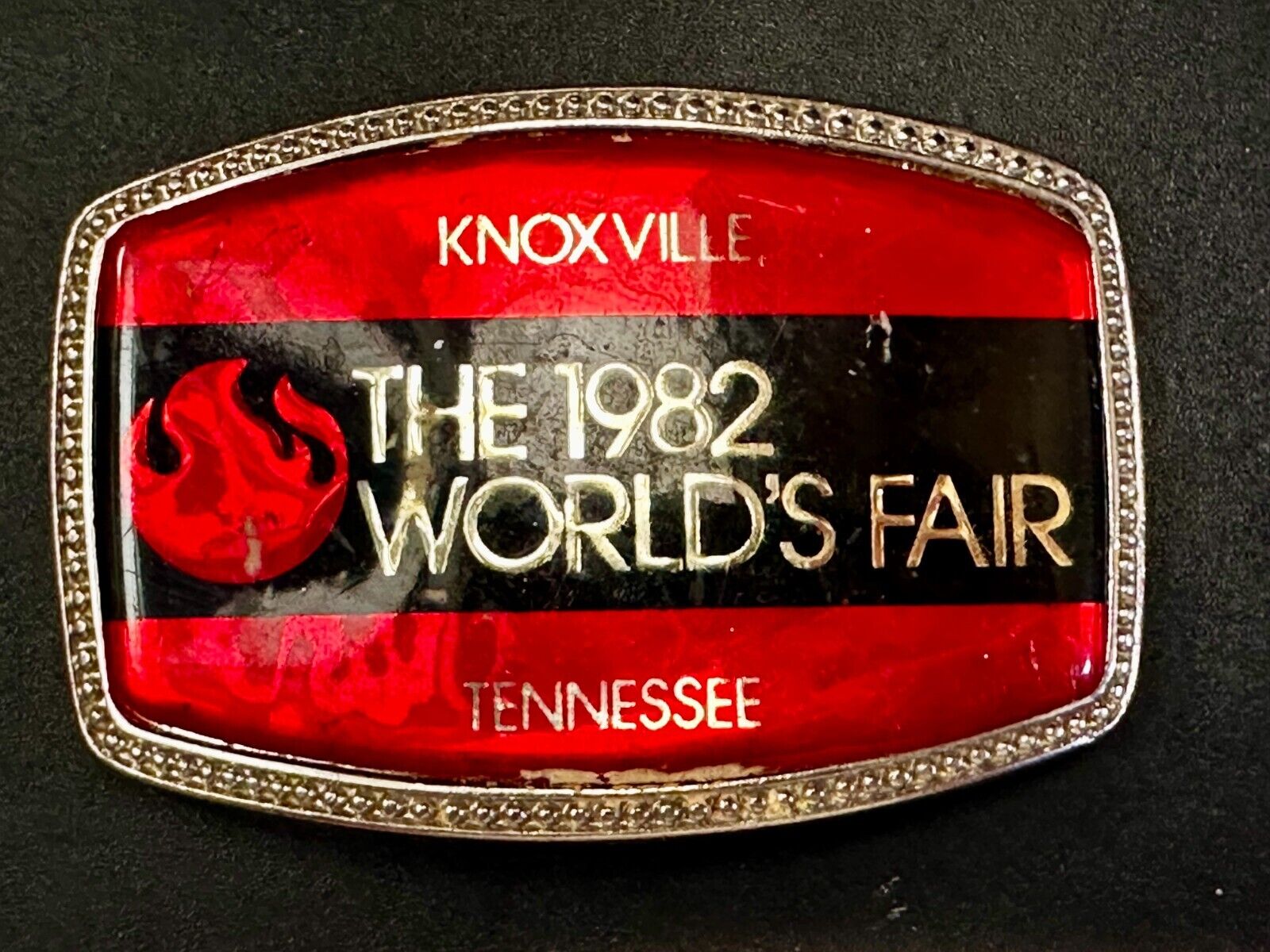The 1982 Worlds Fair Energy Expo Knoxville Tennessee Souvenir Belt Buckle