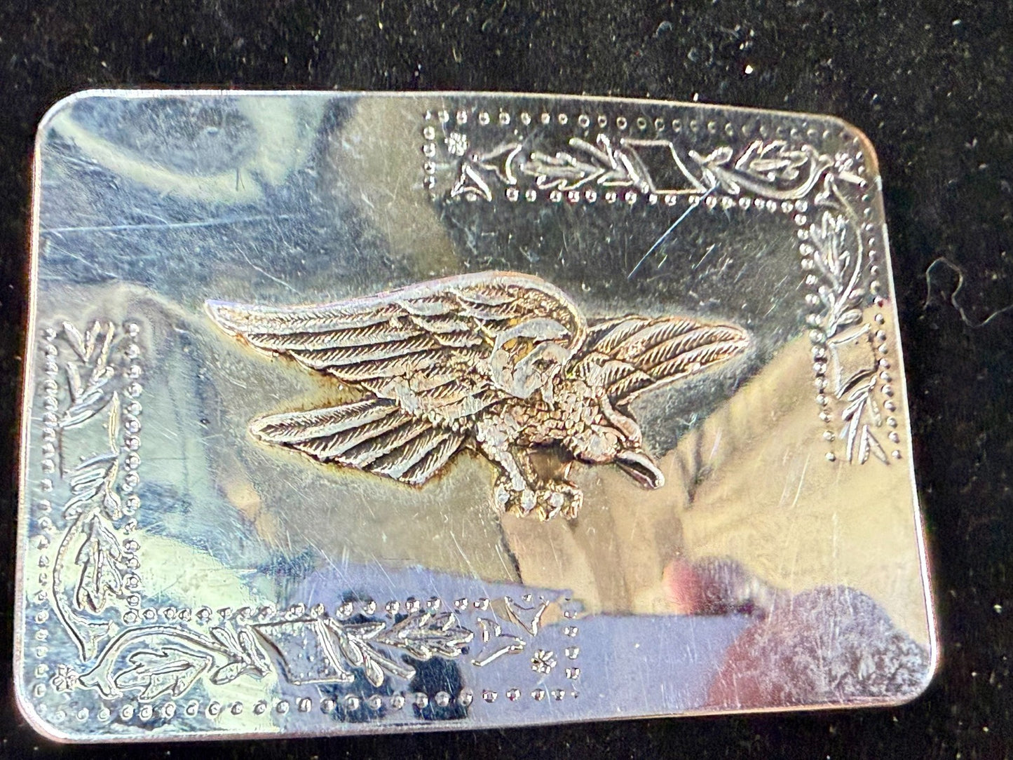 American Eagle Flying Diving Hunting Two Tone Mirrored Western Style Belt Buckle