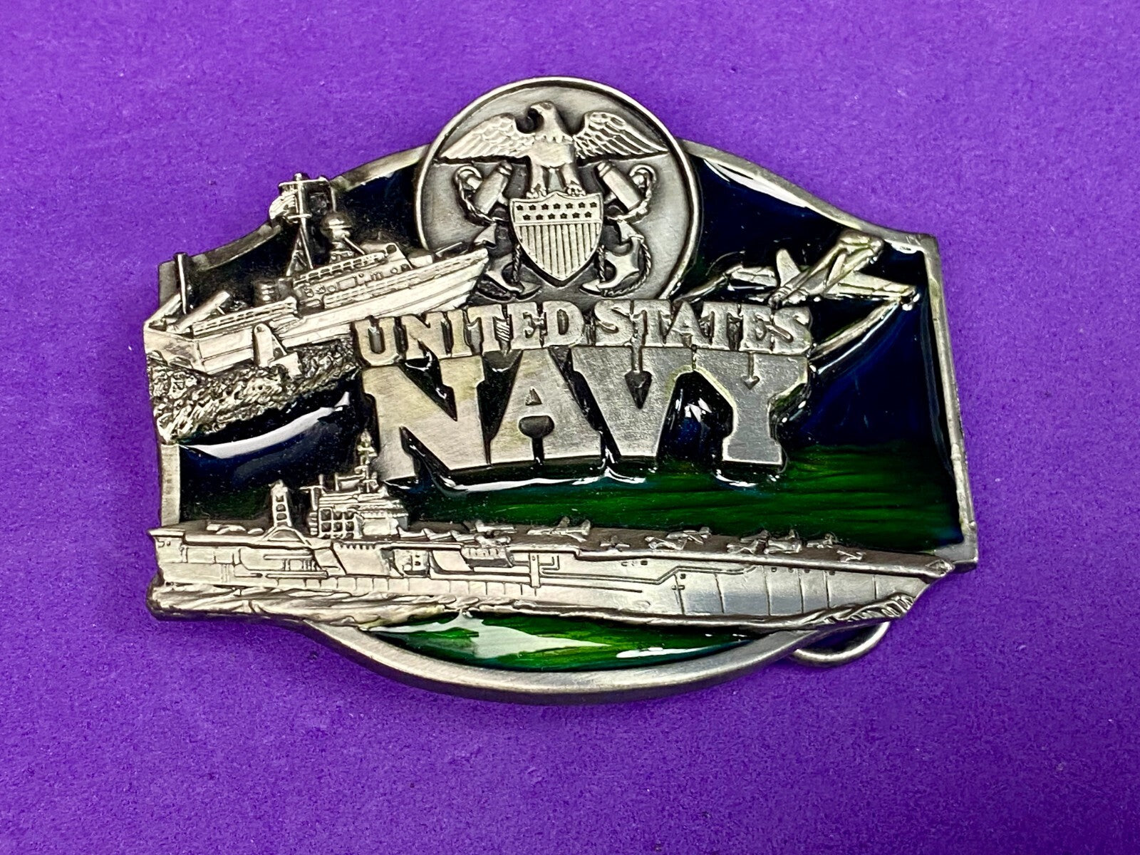 United States Navy Military Naval Force Commemorative 1987 Siskiyou Belt Buckle