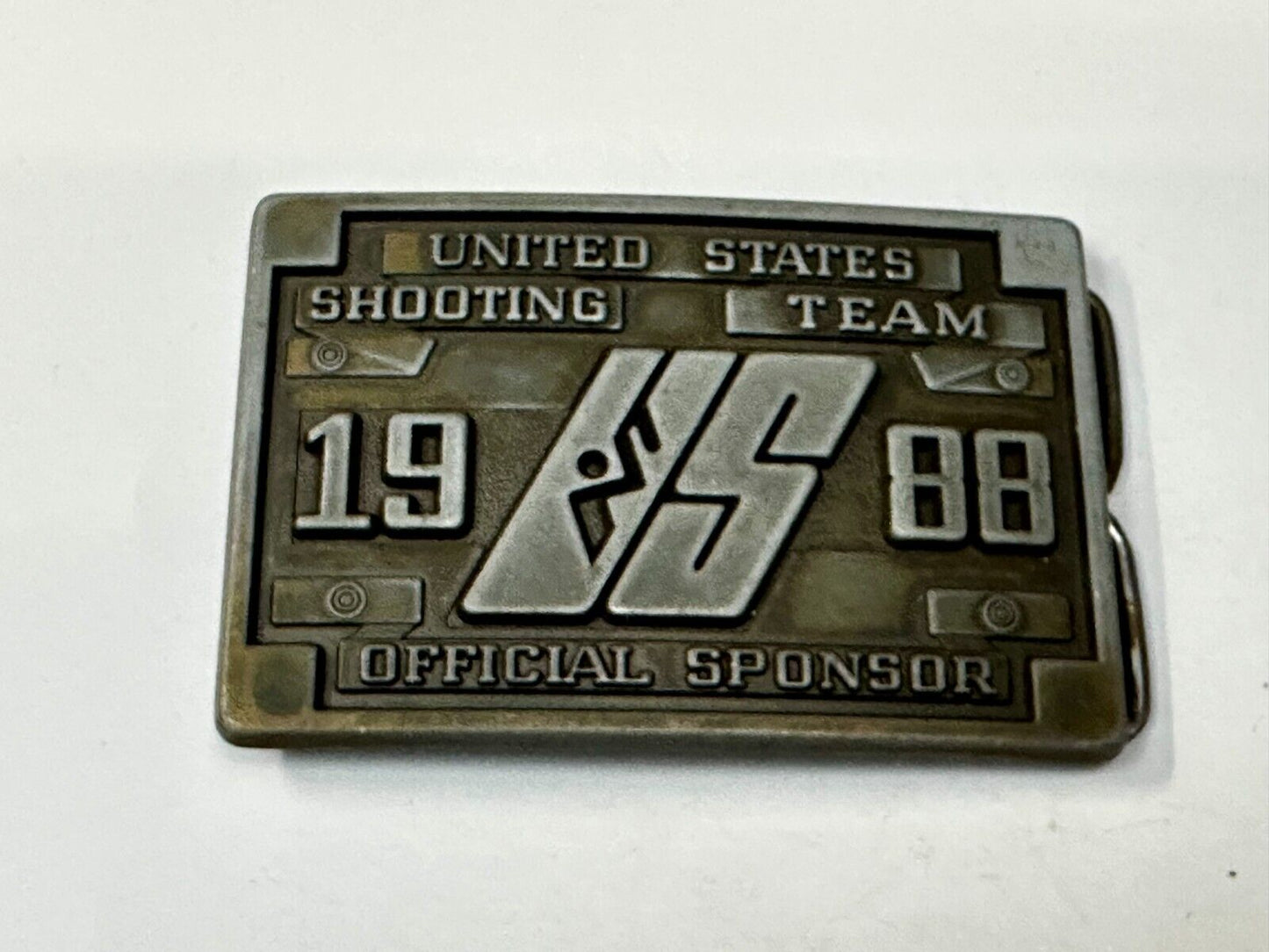 United States Shooting Team 1988 Official Sponsor Commemorative Belt Buckle