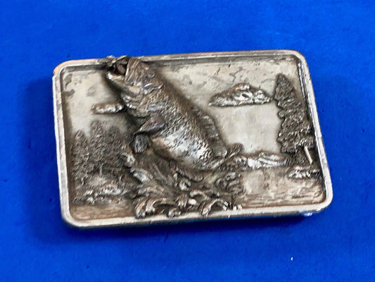 Vintage 1984 Bergamot Belt Buckle  Bass jumping off the buckle! 