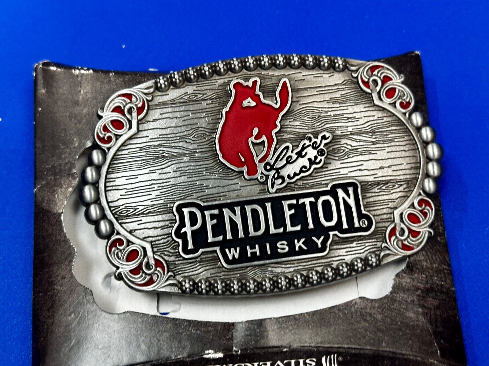 2023 PENDLETON WHISKY BRAND PROMO BELT BUCKLE MONTANA SILVERSMITHS COWBOY RODEO