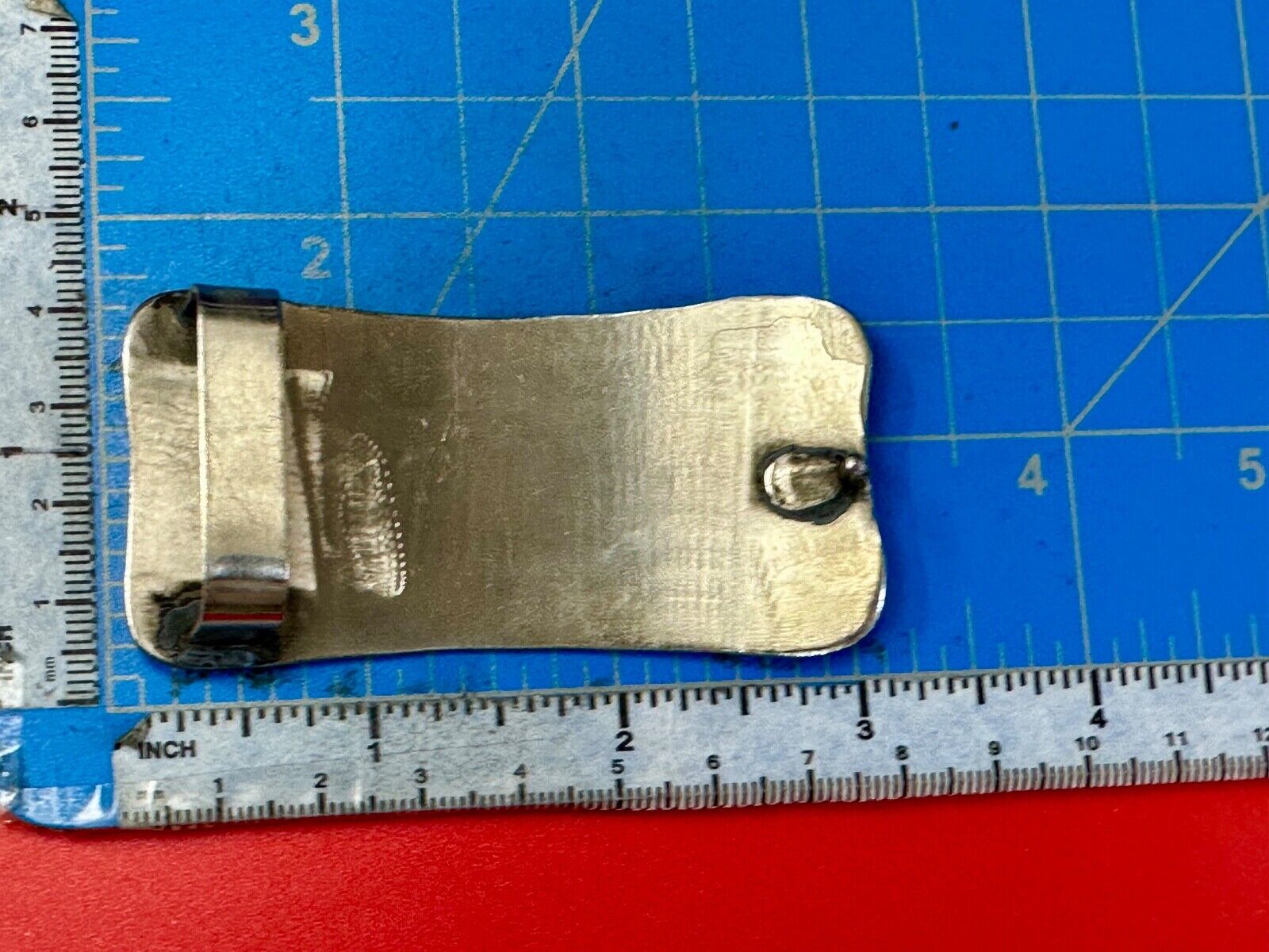 Unique Silver tone Flowing Flower Theme? belt buckle w/ blnak banner to engrave