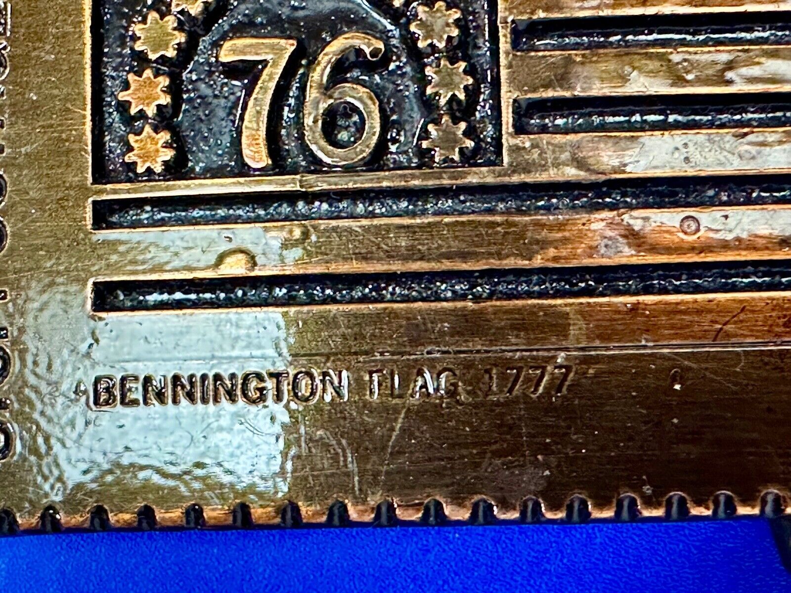 US STAMP Bicentennial celebration America figural belt buckle by Oden