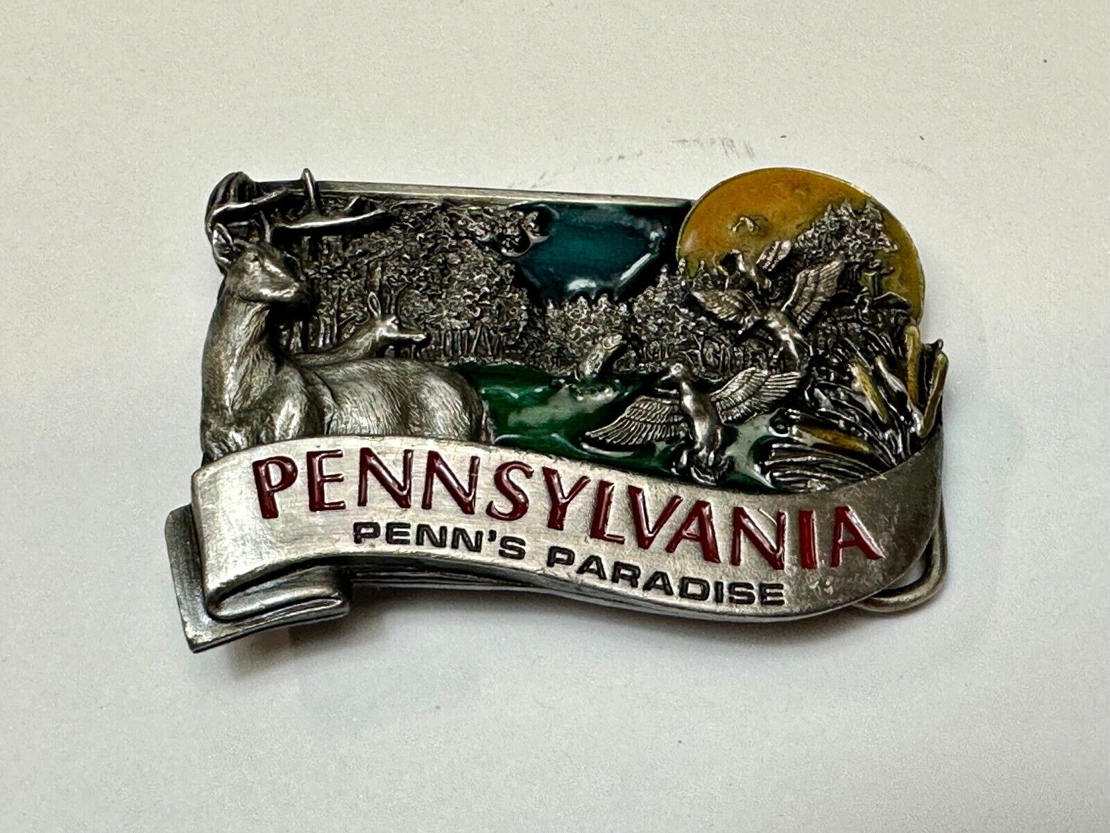 The Great State of Pennsylvania PA - Penn's Paradise Bergamot Belt Buckle