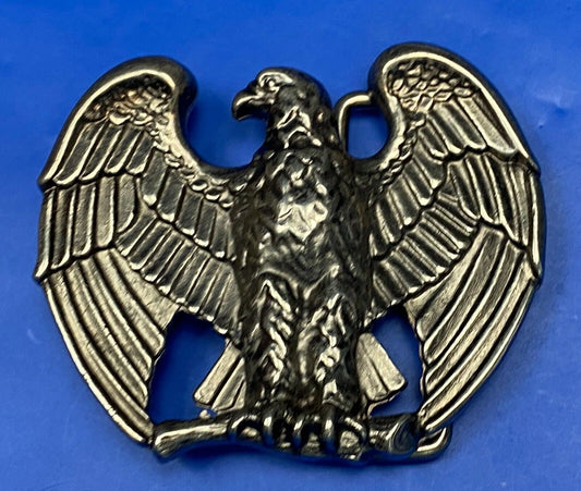 2.5" Belt Buckle Eagle Silver Metal Avon Spread Wings 3D Raptors Birds
