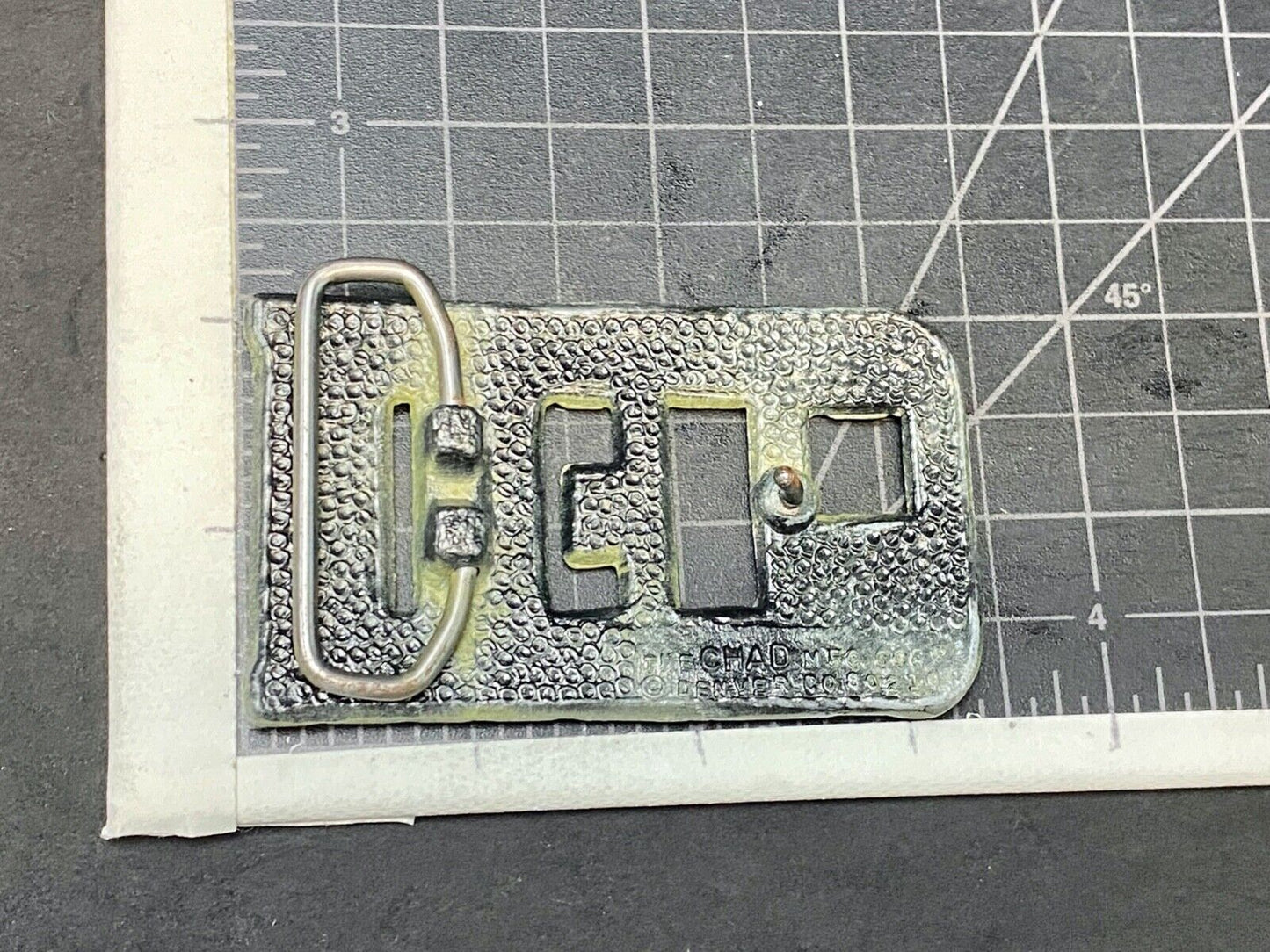 Vintage Glenn Name Block Letter Belt Buckle By The Chad Mfg. Denver Co