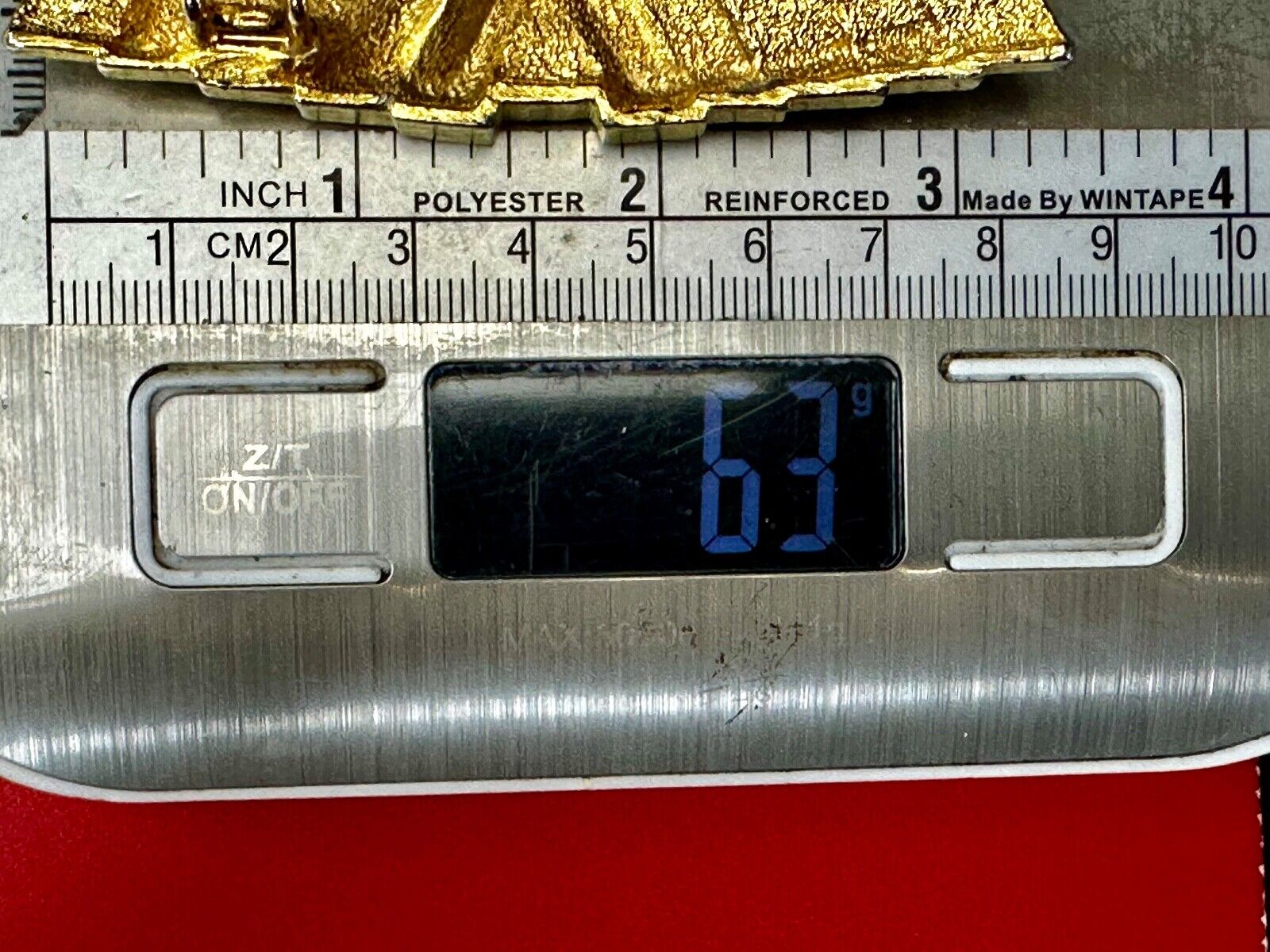 Abstract X Patten Design Hippy Boho Vibe Large Gold Tone Vintage Belt Buckle