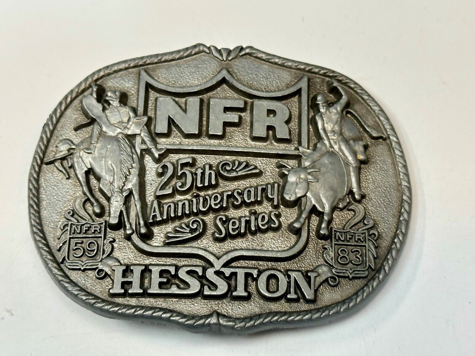1993 Hesston National Finals Rodeo NFR 25th year celebration Belt Buckle