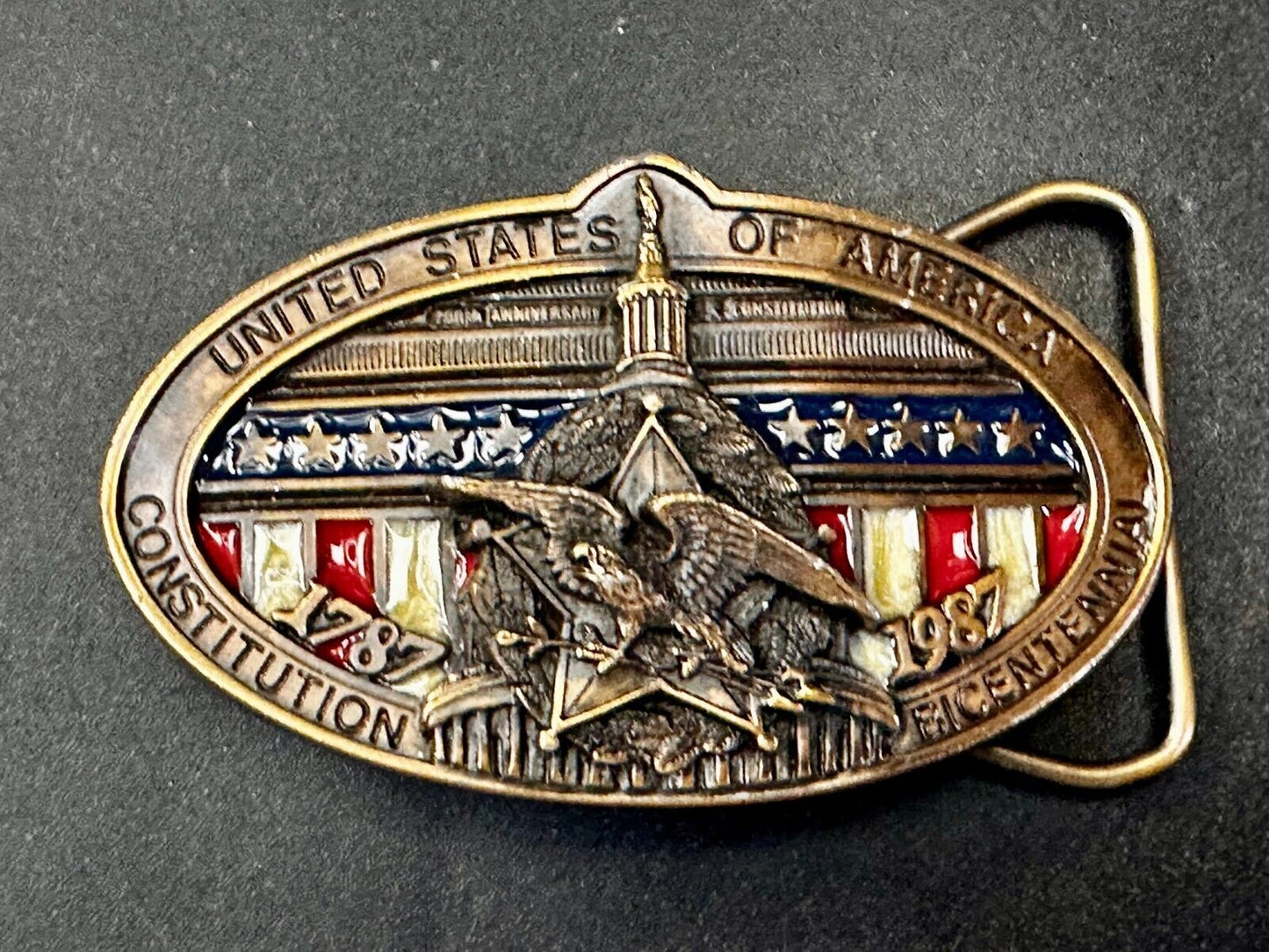 United States of America Constitutional Bicentennial Commemorative Belt Buckle