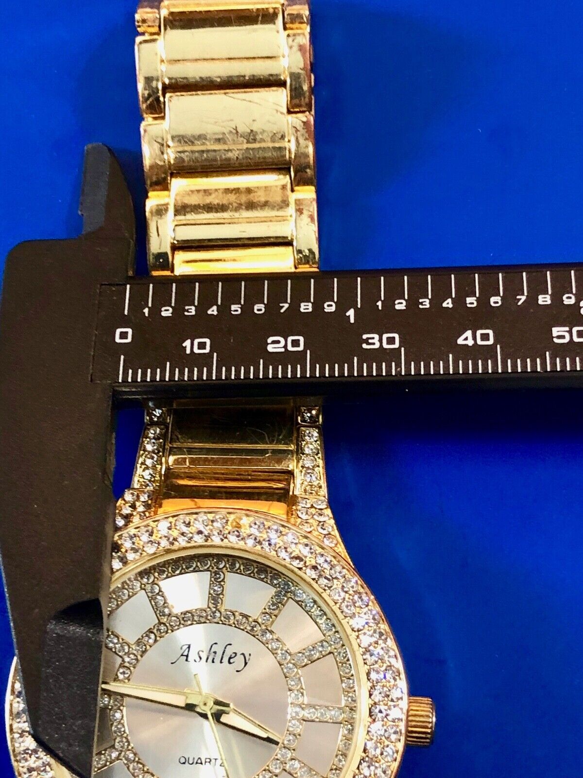 Ashley Ladies Watch, Missing A Few Rhinestones, But Fresh Battery, Working Well 