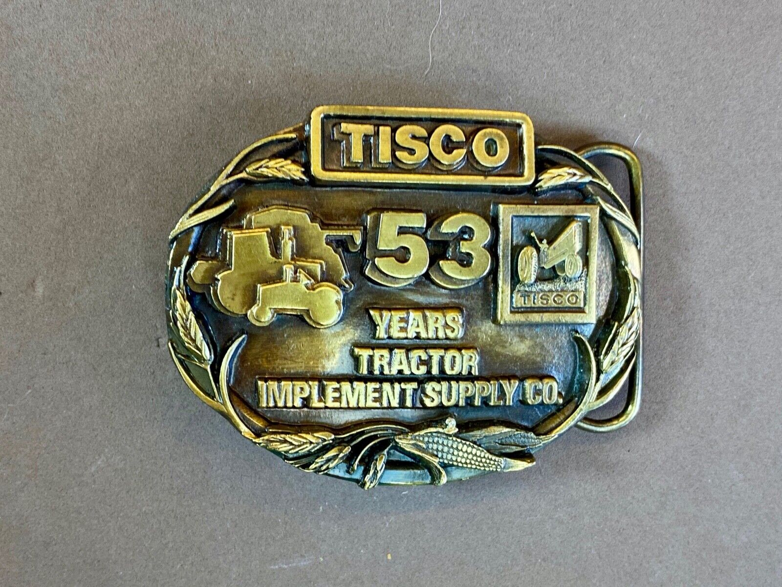 Tisco Tractor Implement Supply Co. 53 Years Belt Buckle Limited Edition 1987